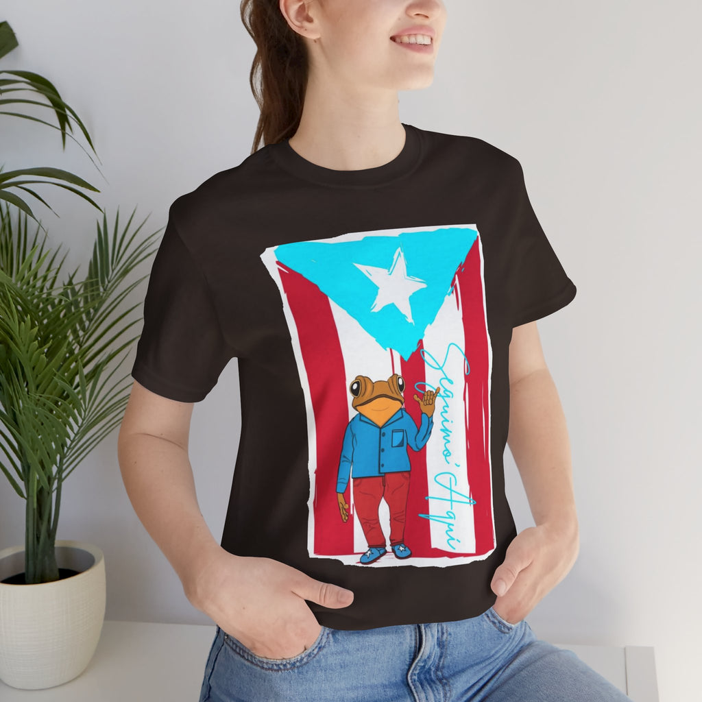 Puerto Rican Coqui Flag T‑Shirt  Boricua Pride Tee
