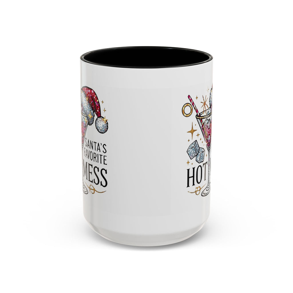 Accent Coffee Mug - "Santa's Favorite Hot Mess" Holiday Cocktail Mug (11/15 oz)