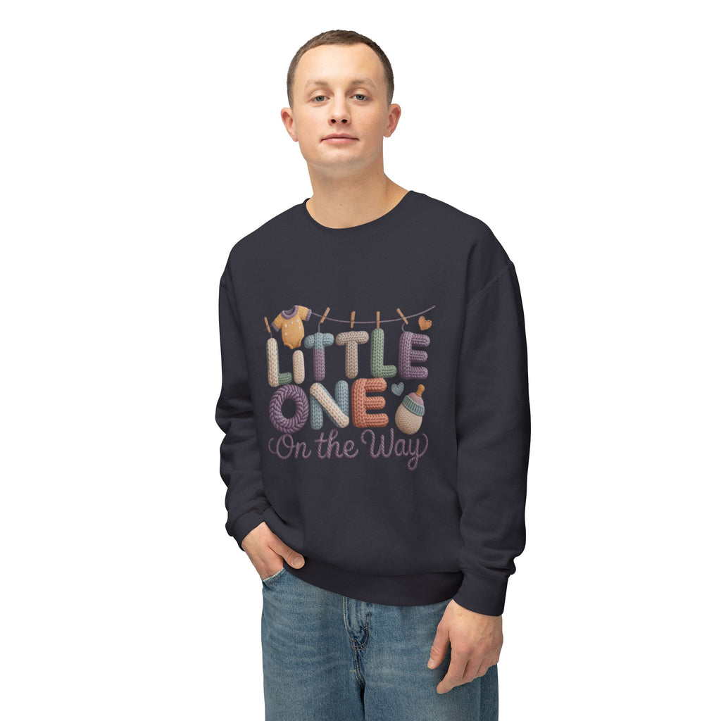 Little One On The Way Sweatshirt  Cute Baby Shower Announcement Crewneck