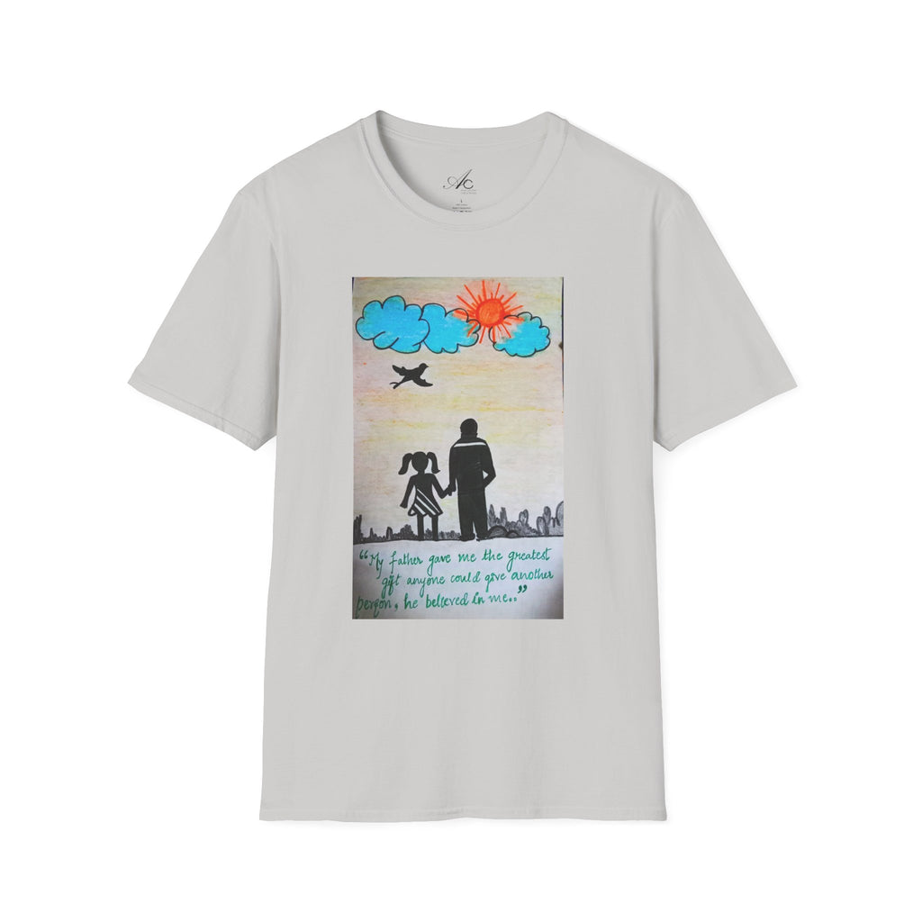 Inspirational Father-Daughter T-Shirt, Unisex Softstyle Tee for Family Bonding, Gift for Dads, Father's Day, Birthday