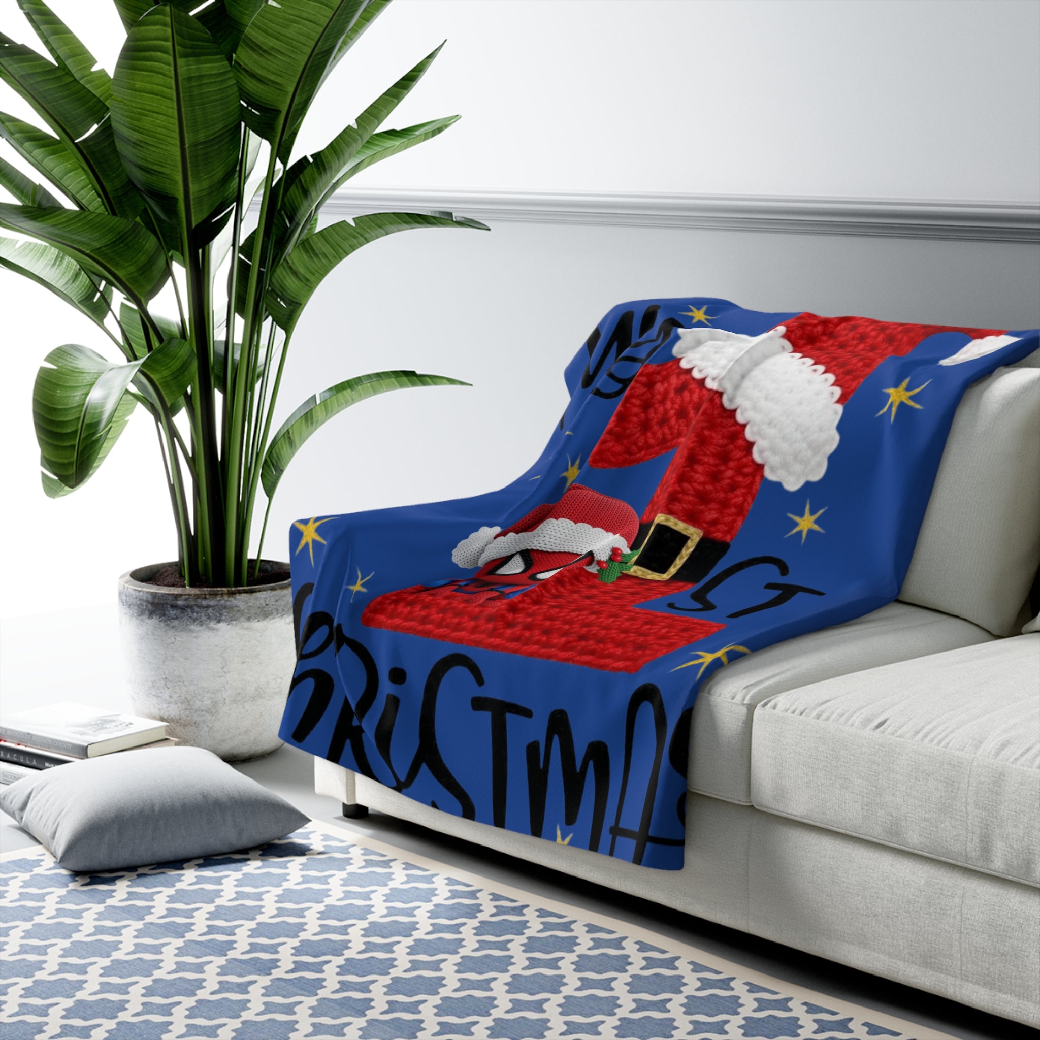 Santa’s Little Snuggle Blanket Sherpa Blanket  "My 1st Christmas" Baby Holiday Throw
