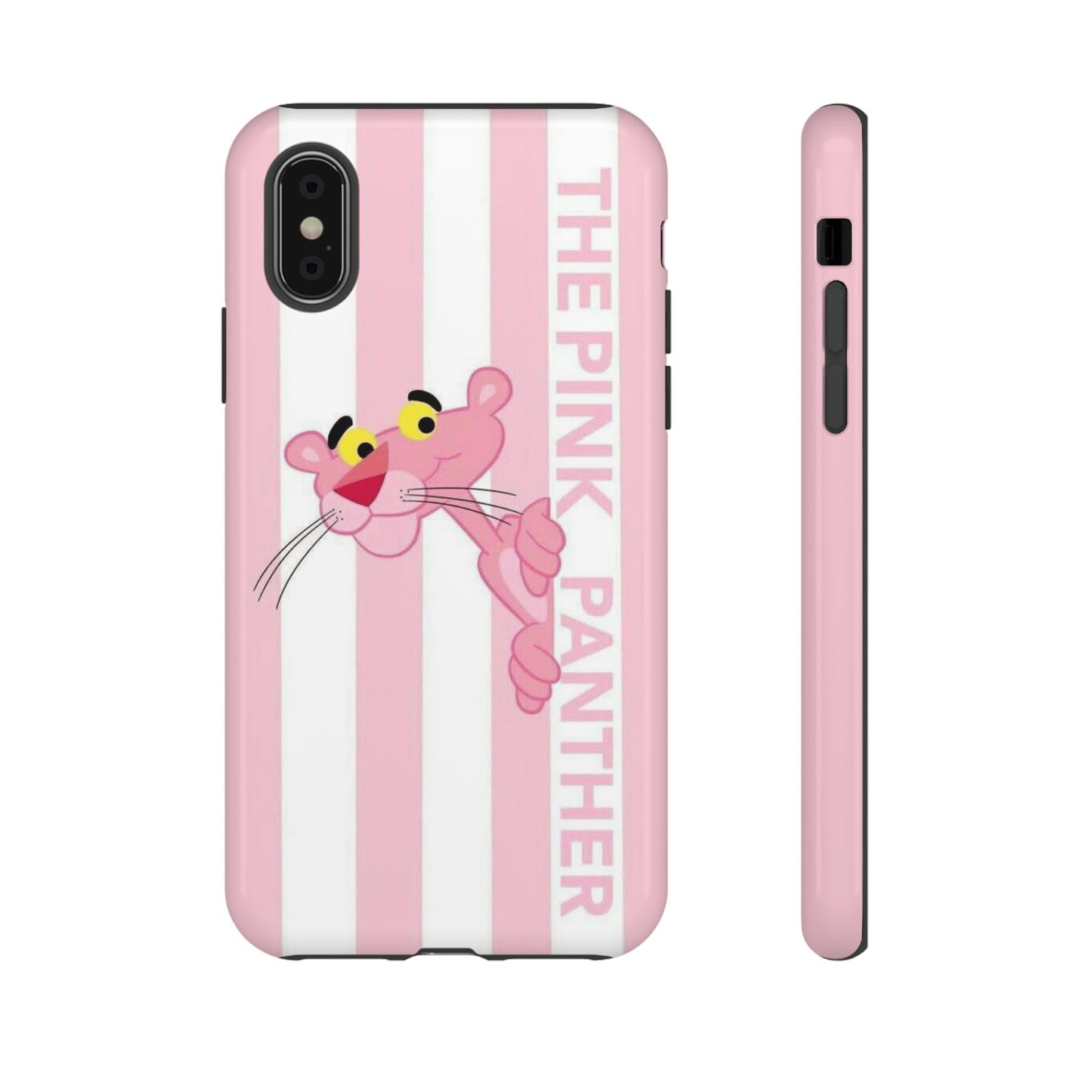 Pink Panther Tough Case Retro Striped Phone Case with "The Pink Panther" Design