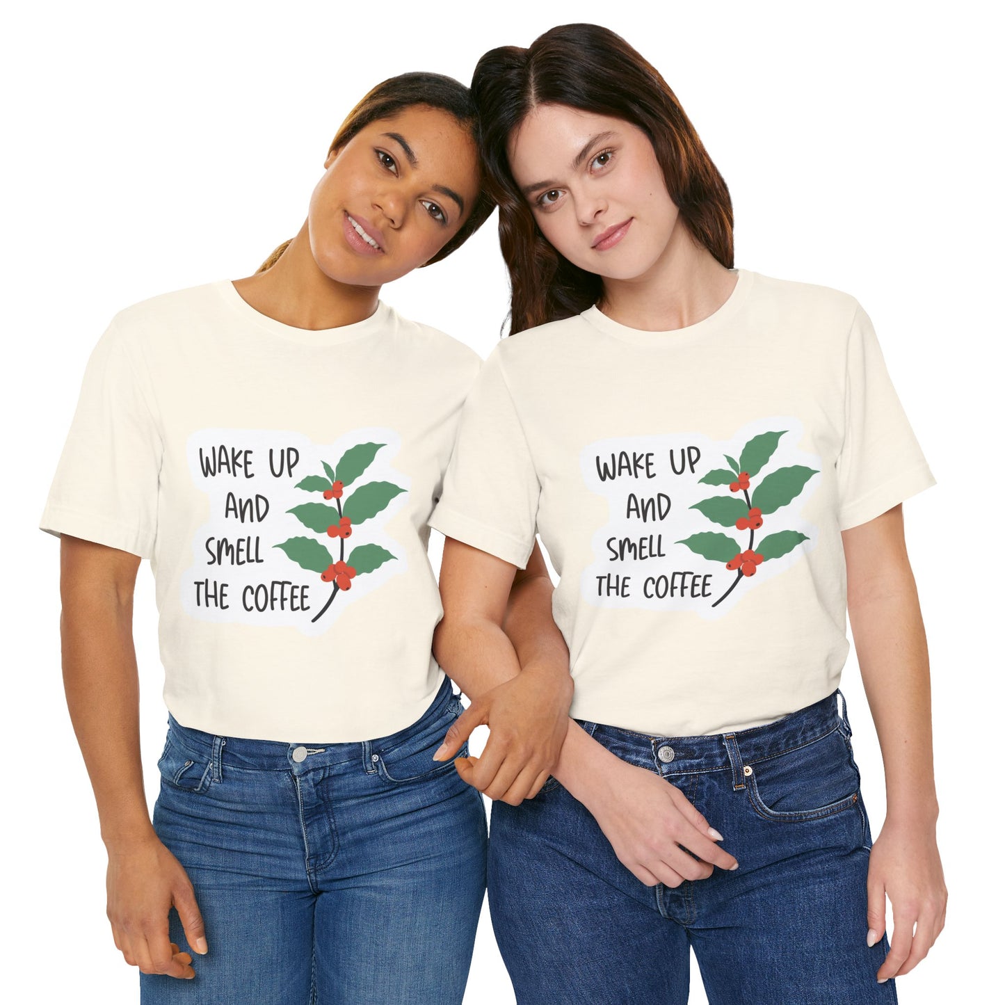 Wake Up and Smell the Coffee Tee  Coffee Plant Graphic T-Shirt