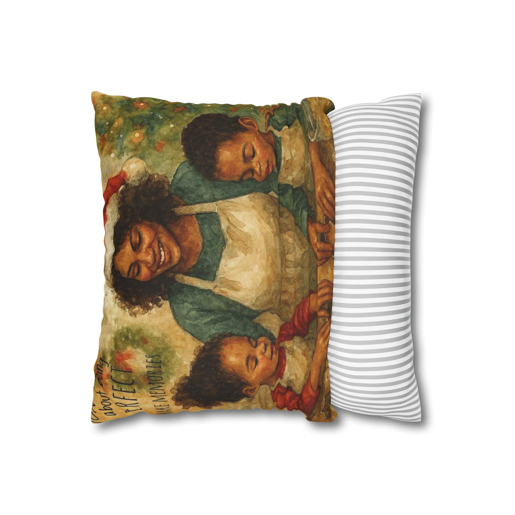 Holiday Baking Family Pillowcase — Square Decorative Throw Pillow