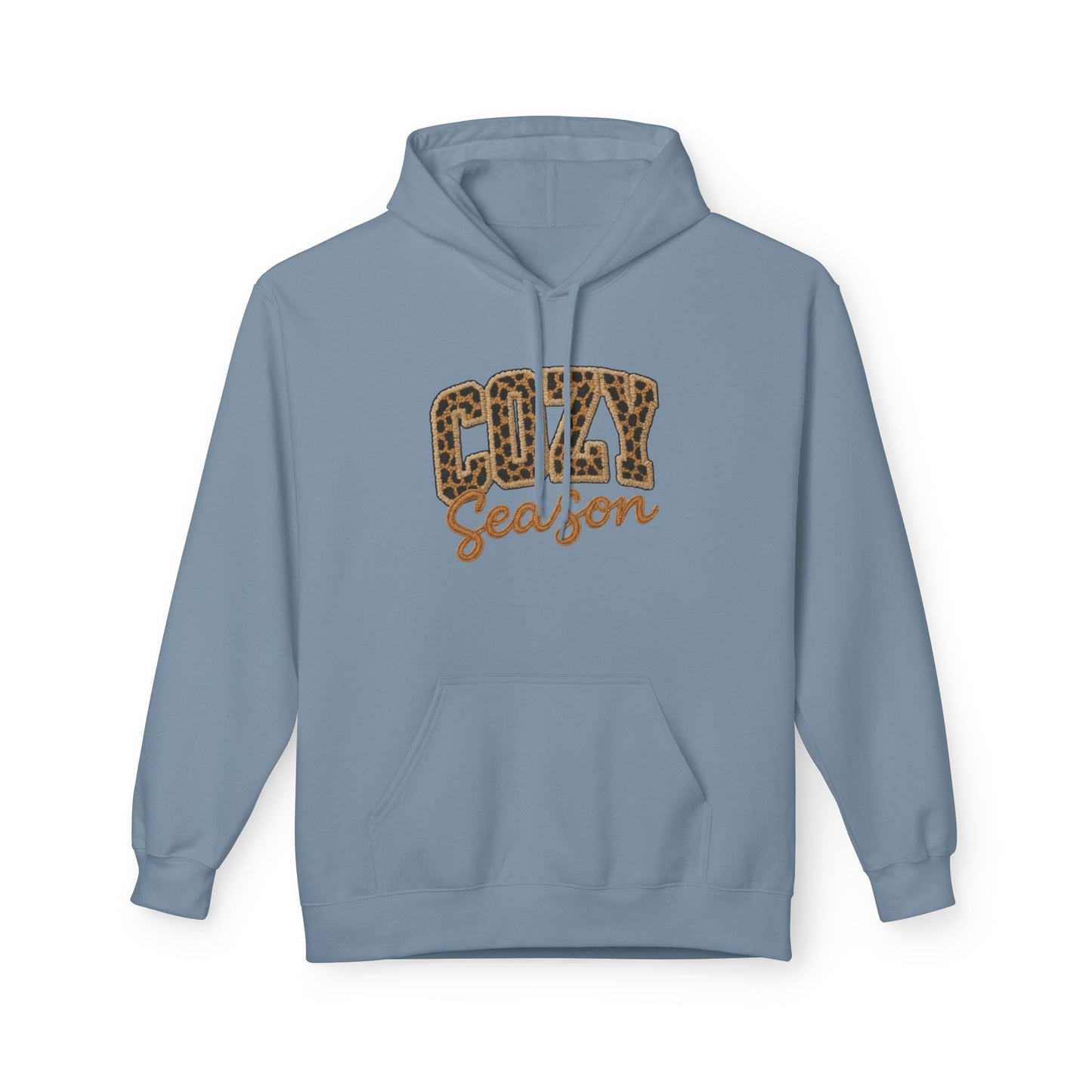 Cozy Season Leopard Hoodie — Fall Winter Graphic Pullover