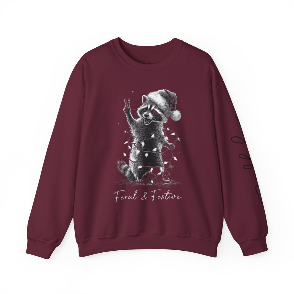 Holiday Raccoon Crewneck Sweatshirt Christmas Tshirts and sweaters,