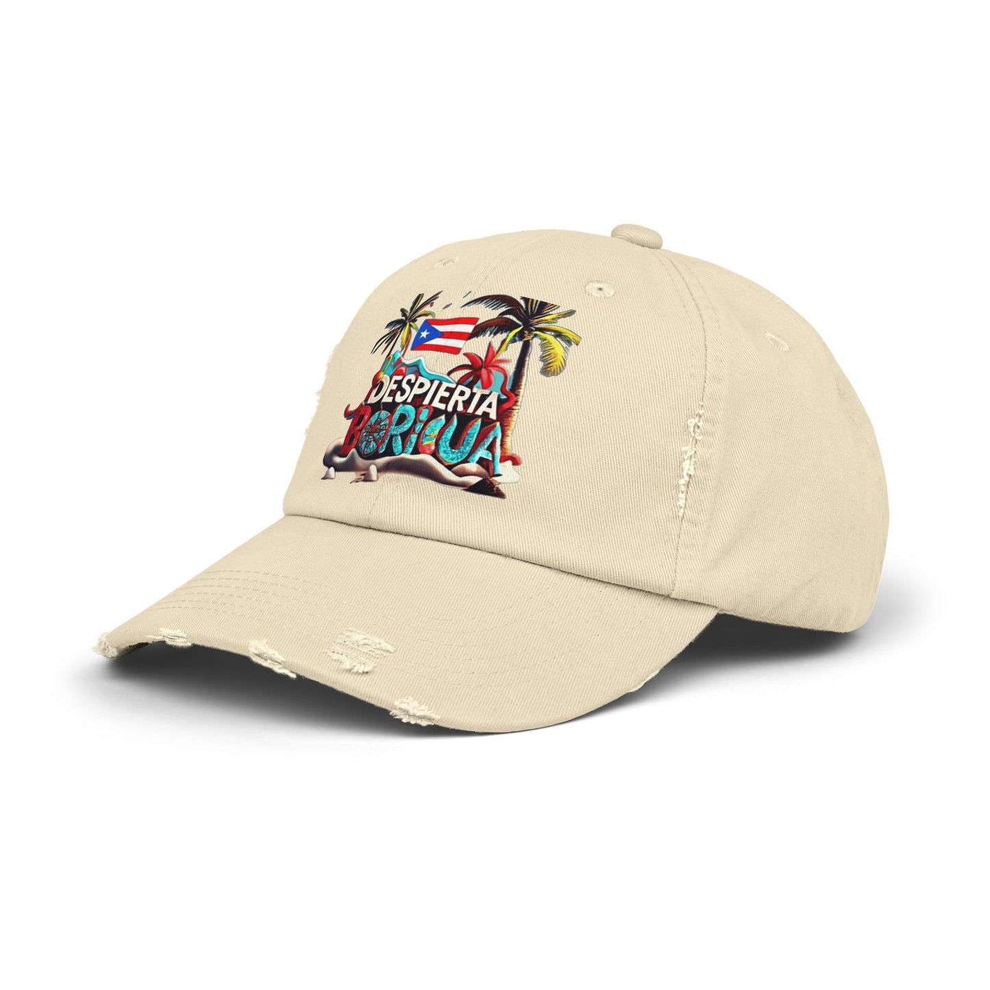 Puerto Rican Snapback Tropical Distressed Cap, Puerto Rican Pride Hat, Summer Accessories, Vacation Gear, Gift for Travelers