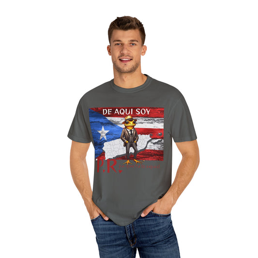Puerto Rican Pride T-Shirt, Fun Casual Wear, Unisex Garment-Dyed Tee, Perfect for Celebrations, Cultural Identity Shirt
