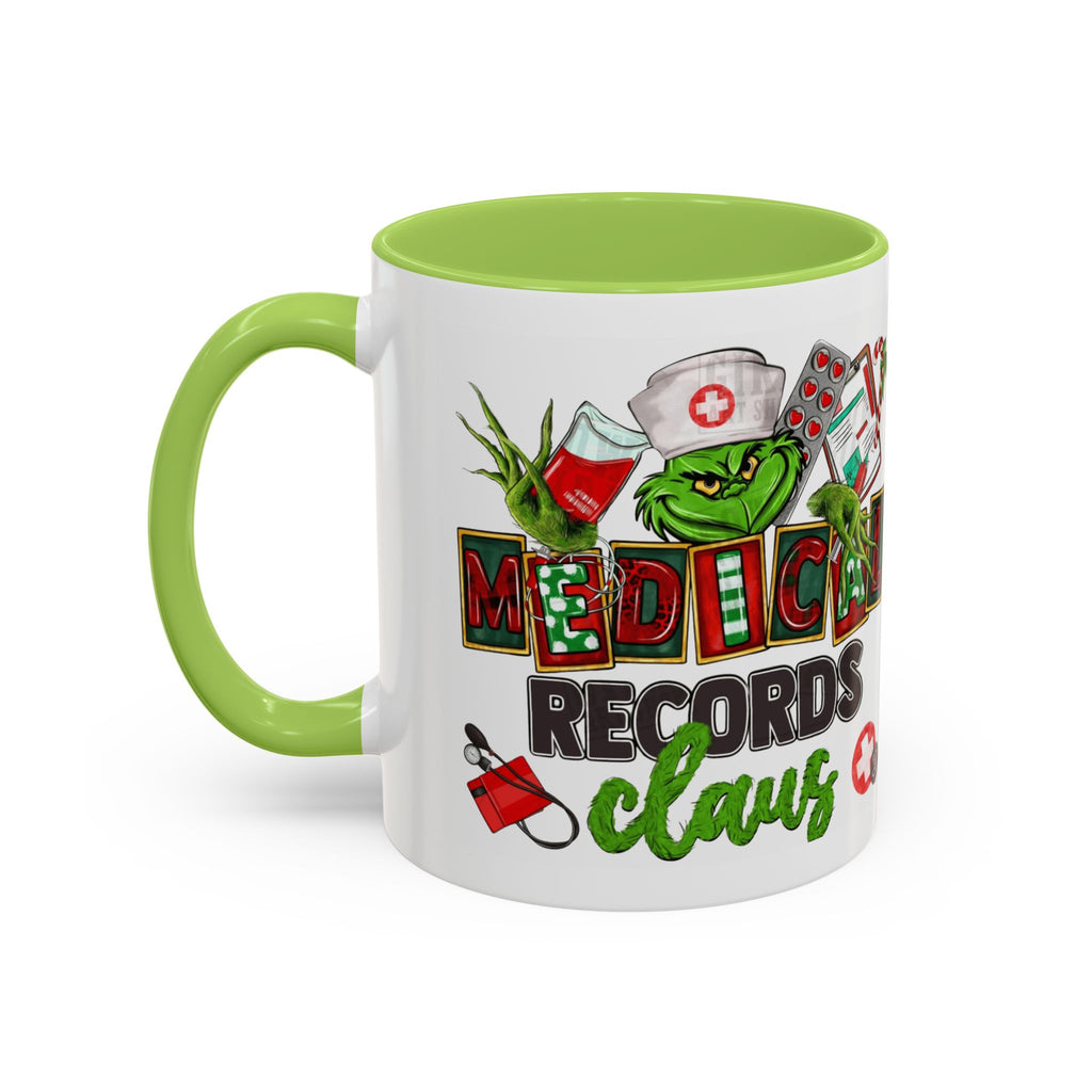Medical Records Claus Coffee Mug — Funny Holiday Nurse & Medical Staff Gift (11/15oz) Medical Christmas Mug,