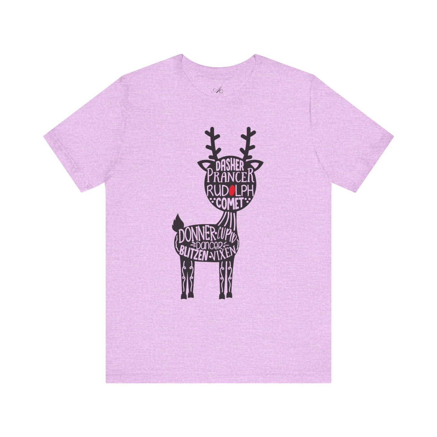 Christmas Reindeer Graphic Tee - Unisex Jersey Short Sleeve Shirt