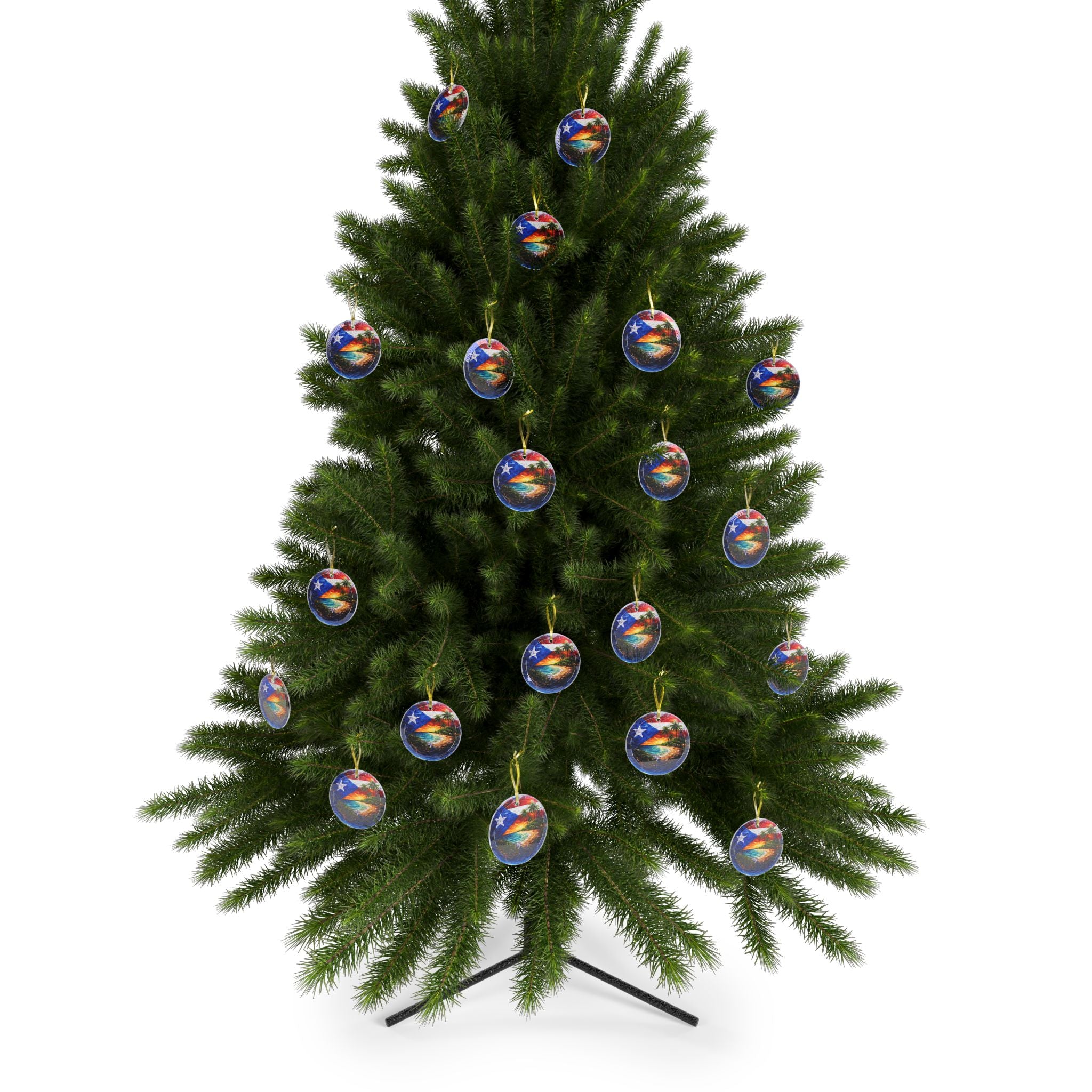 Boricua Pride Glass Ornament – Puerto Rico Island Decor Gift