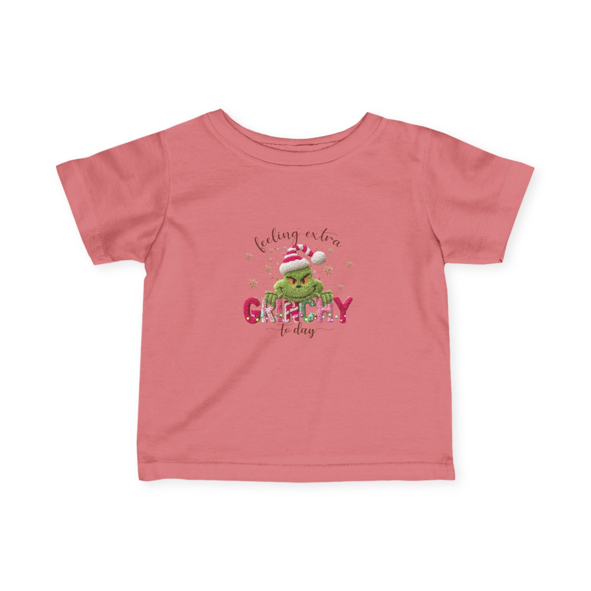 Infant Tee - "Feeling a Little Grinchy Today" Cute Baby Christmas Shirt