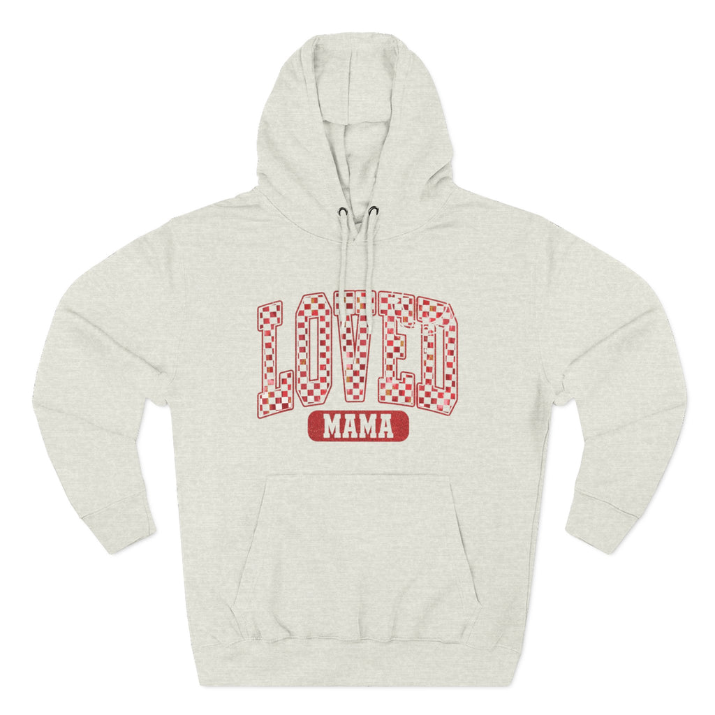 Hoodie  Loved Mama Checkerboard Graphic Hoodie
