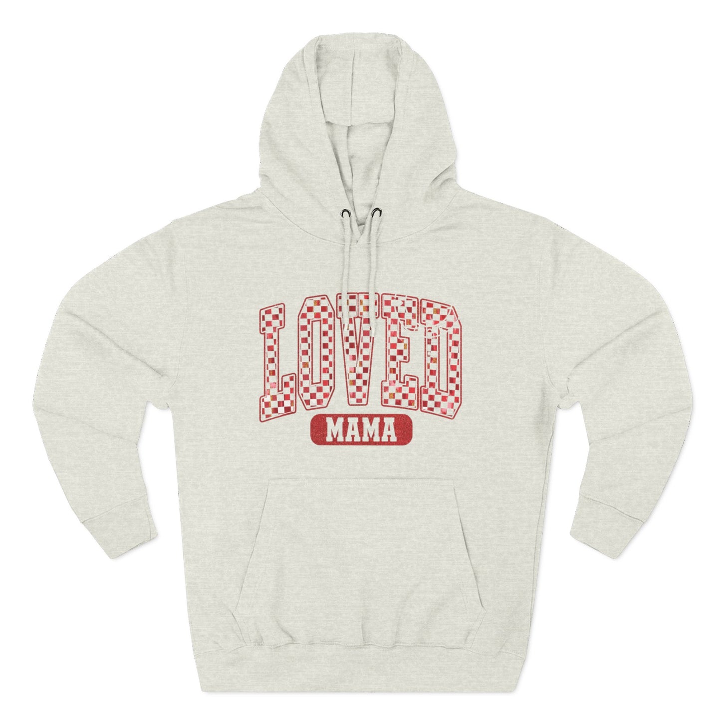 Hoodie  Loved Mama Checkerboard Graphic Hoodie