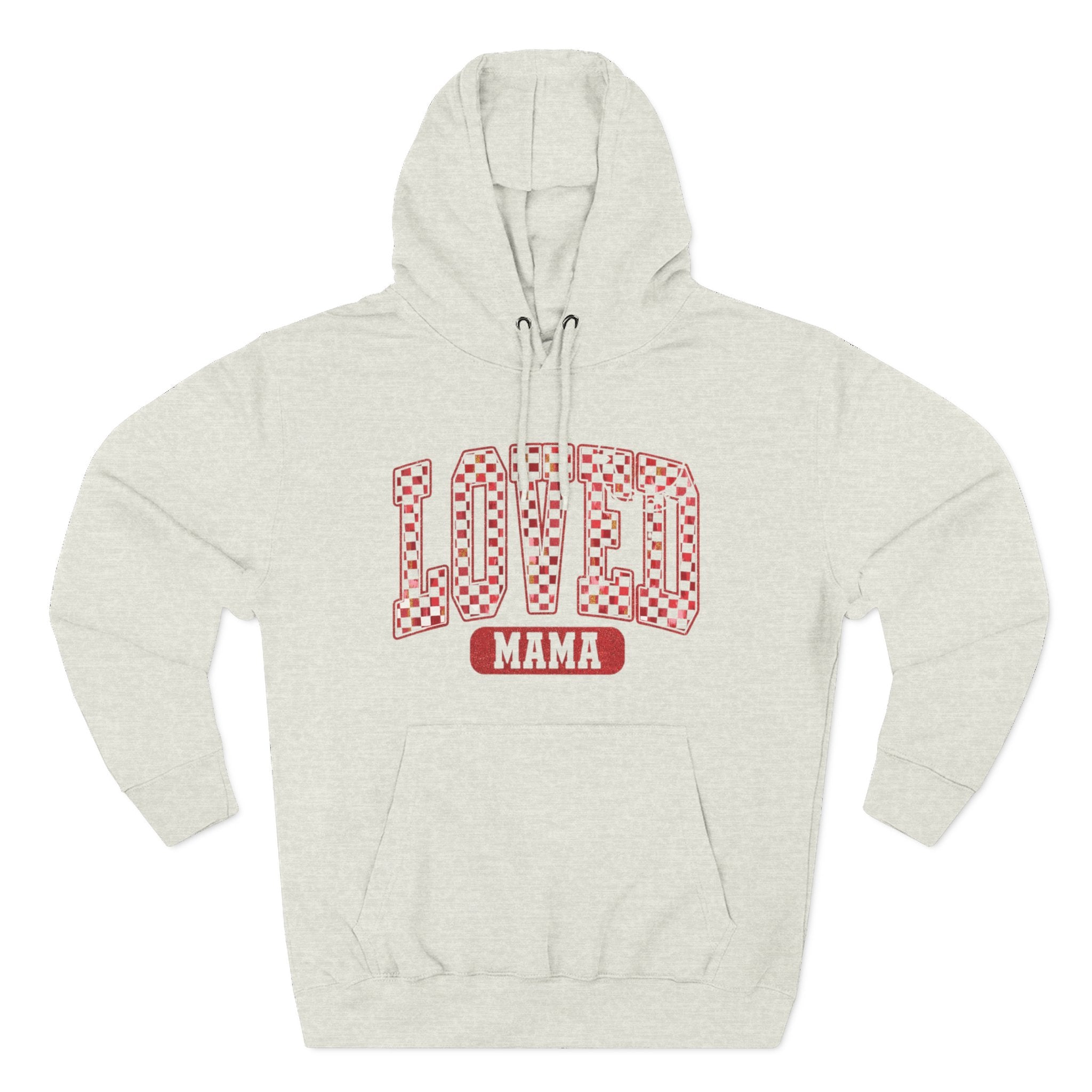 Hoodie  Loved Mama Checkerboard Graphic Hoodie