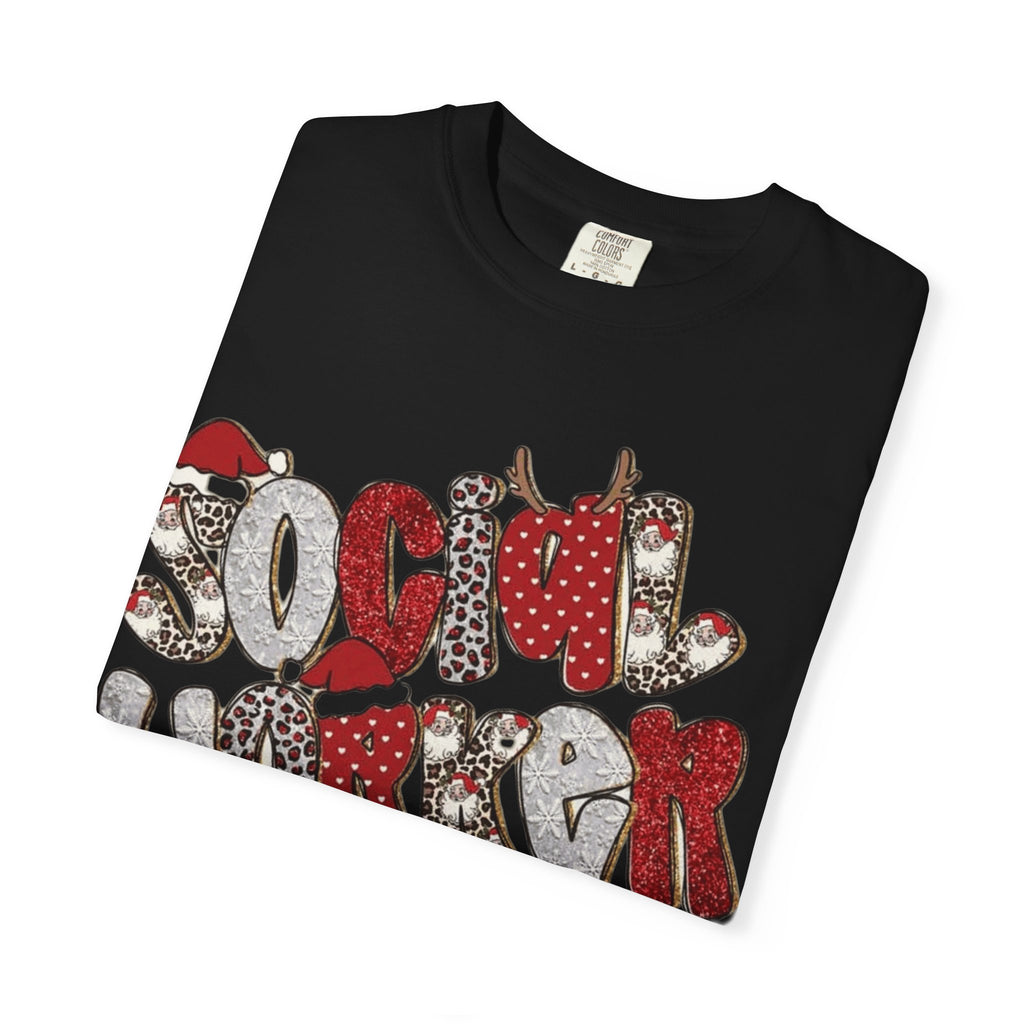 Social Worker Christmas T-Shirt  Festive Holiday Graphic Tee
