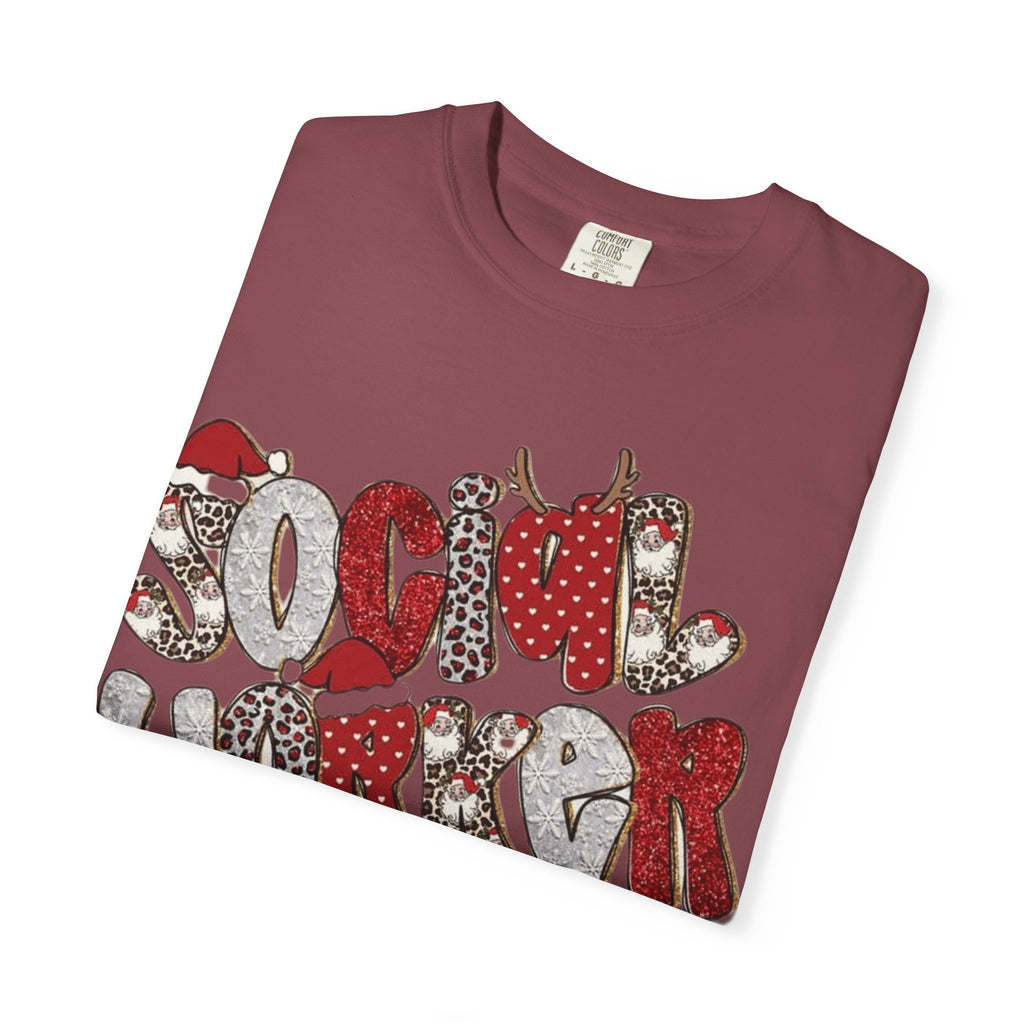 Social Worker Christmas T-Shirt  Festive Holiday Graphic Tee