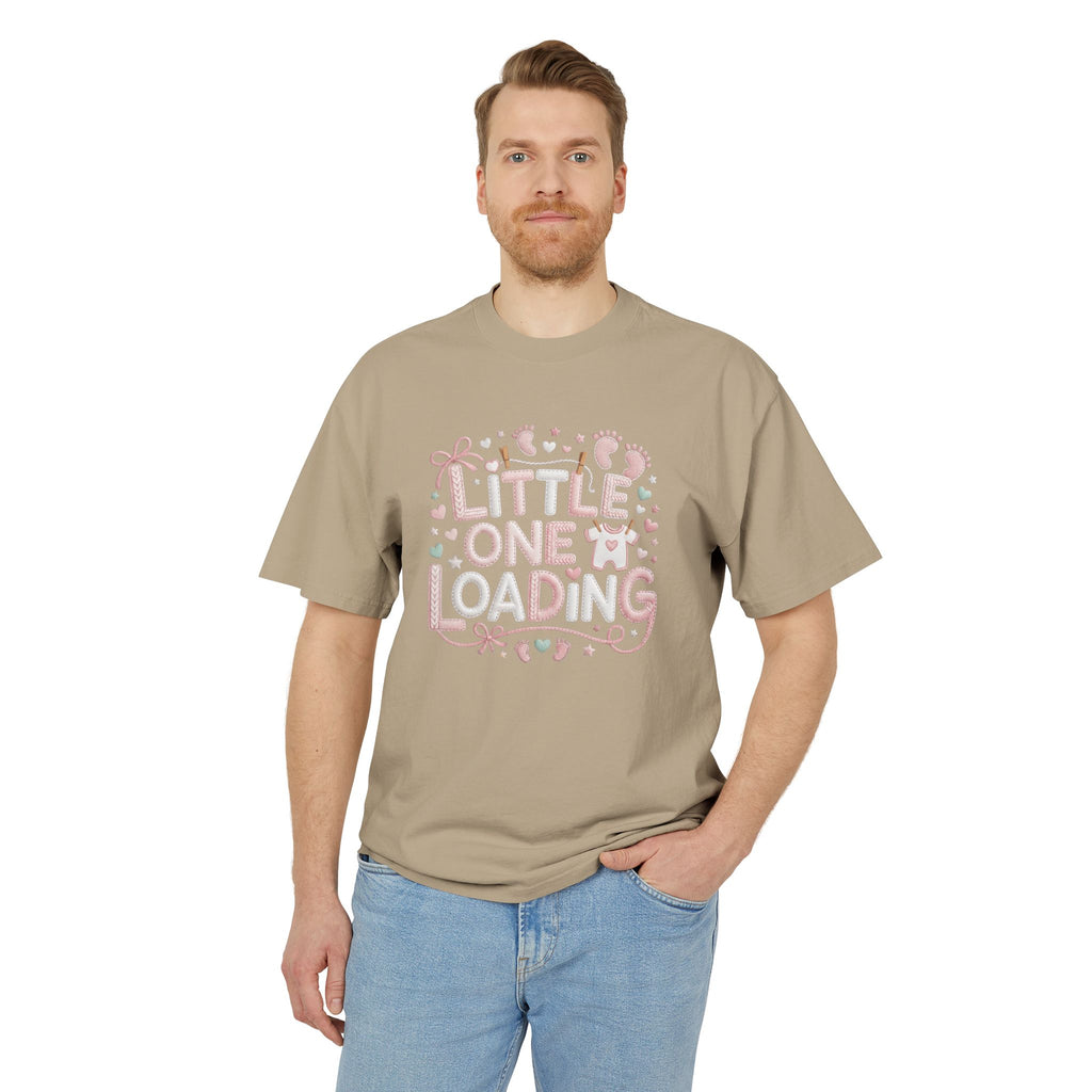 Pregnancy Announcement T‑Shirt  “Little One Loading” Cute Pastel Maternity Tee