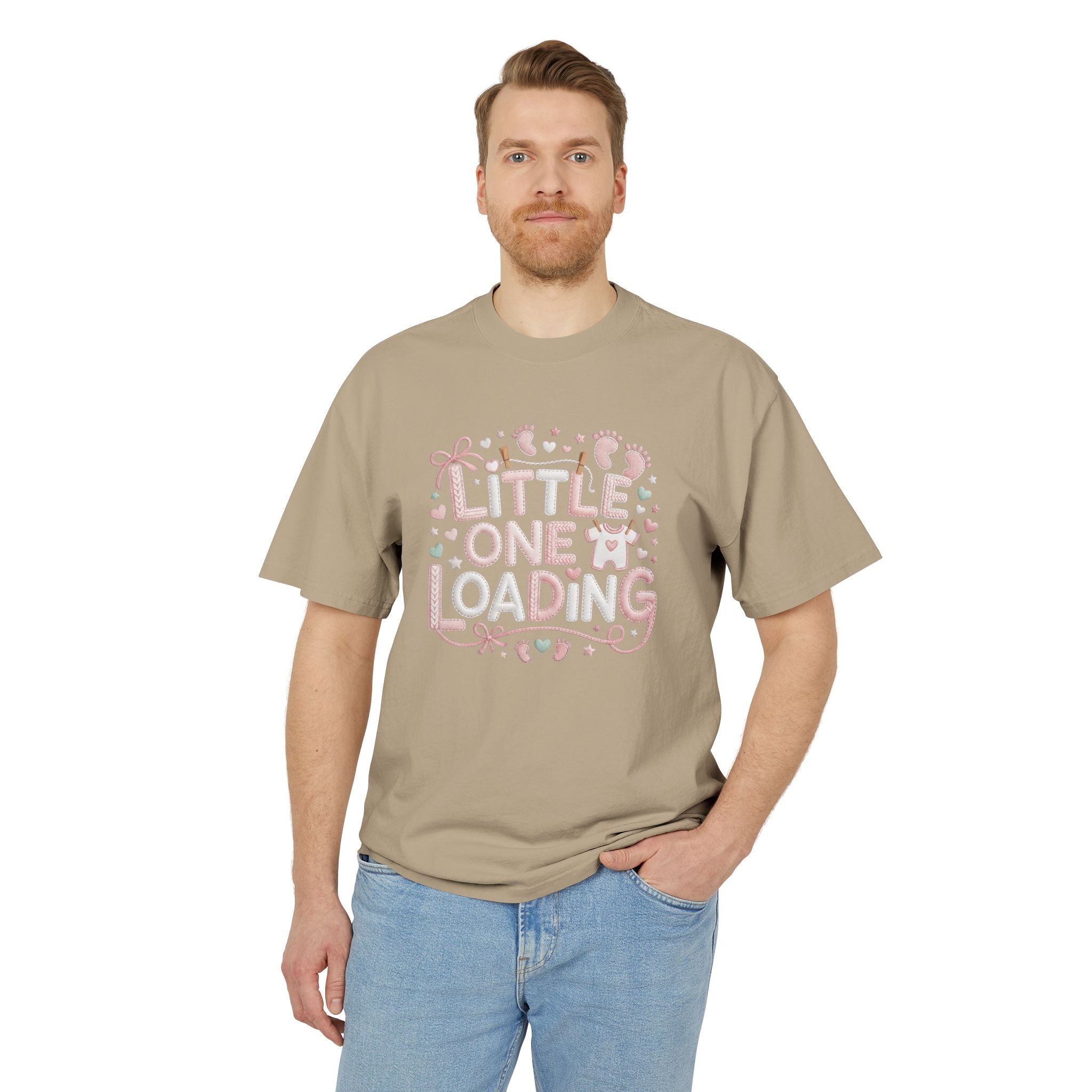 Pregnancy Announcement T‑Shirt  “Little One Loading” Cute Pastel Maternity Tee