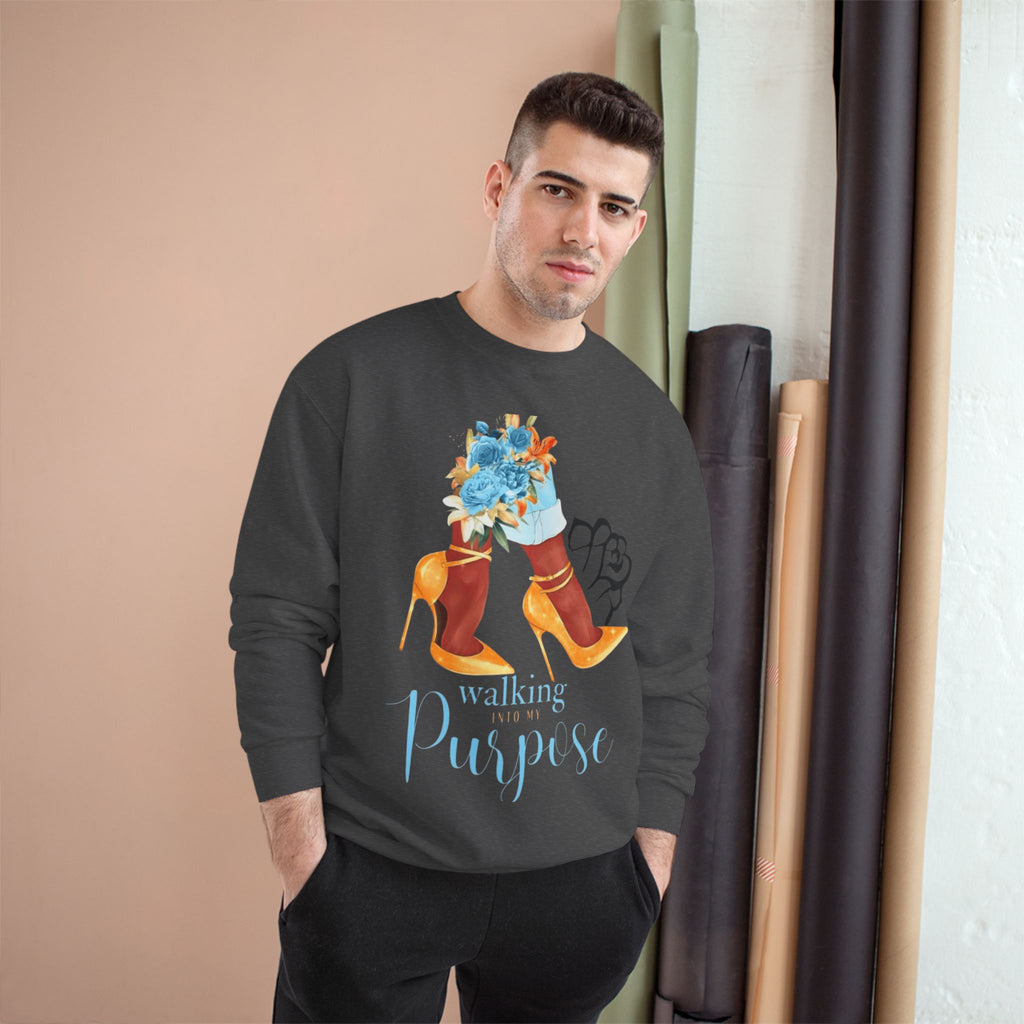 Walking with Purpose Sweatshirt  Floral Heels Inspirational Crewneck