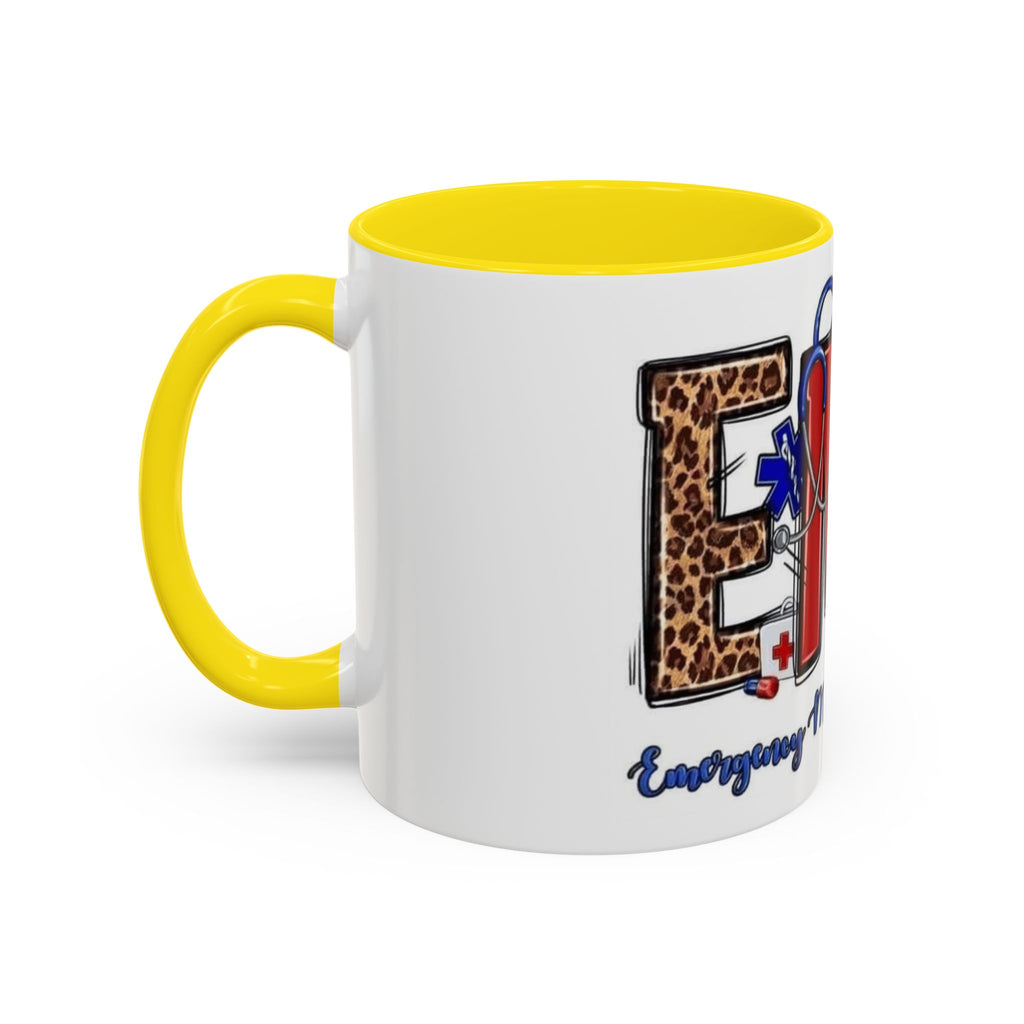 EMT Coffee Mug — Emergency Medical Technician Ambulance Stethoscope Design (11/15oz) Medical Christmas Mug