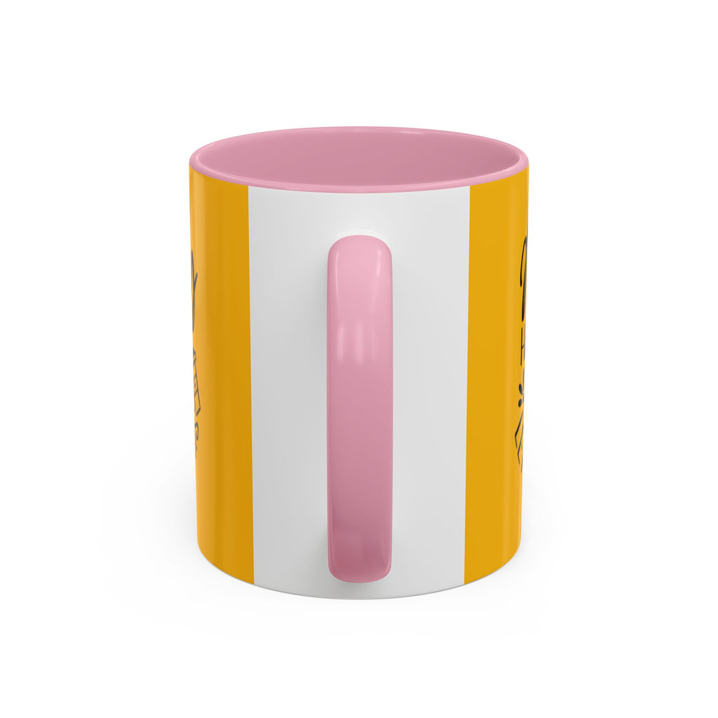 Holiday Coffee Cups with Festive Quotes & Designs Messy Hair Coffee Mug - Fun Yellow Ceramic Cup for Coffee Lovers