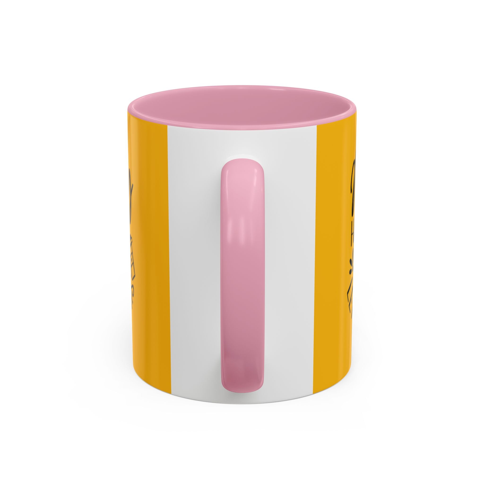 Holiday Coffee Cups with Festive Quotes & Designs Messy Hair Coffee Mug - Fun Yellow Ceramic Cup for Coffee Lovers