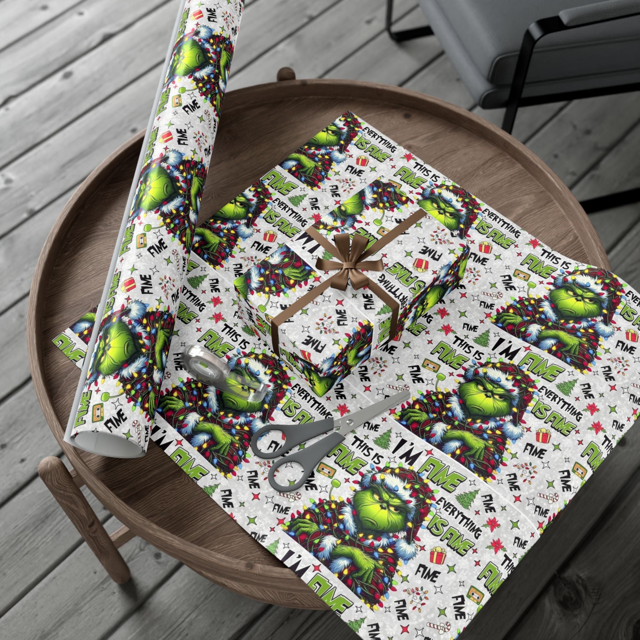 Festive Wrapping Paper  Whimsical Holiday Gift Wrap | Christmas Paper Roll | Fun & Unique Gift Packaging