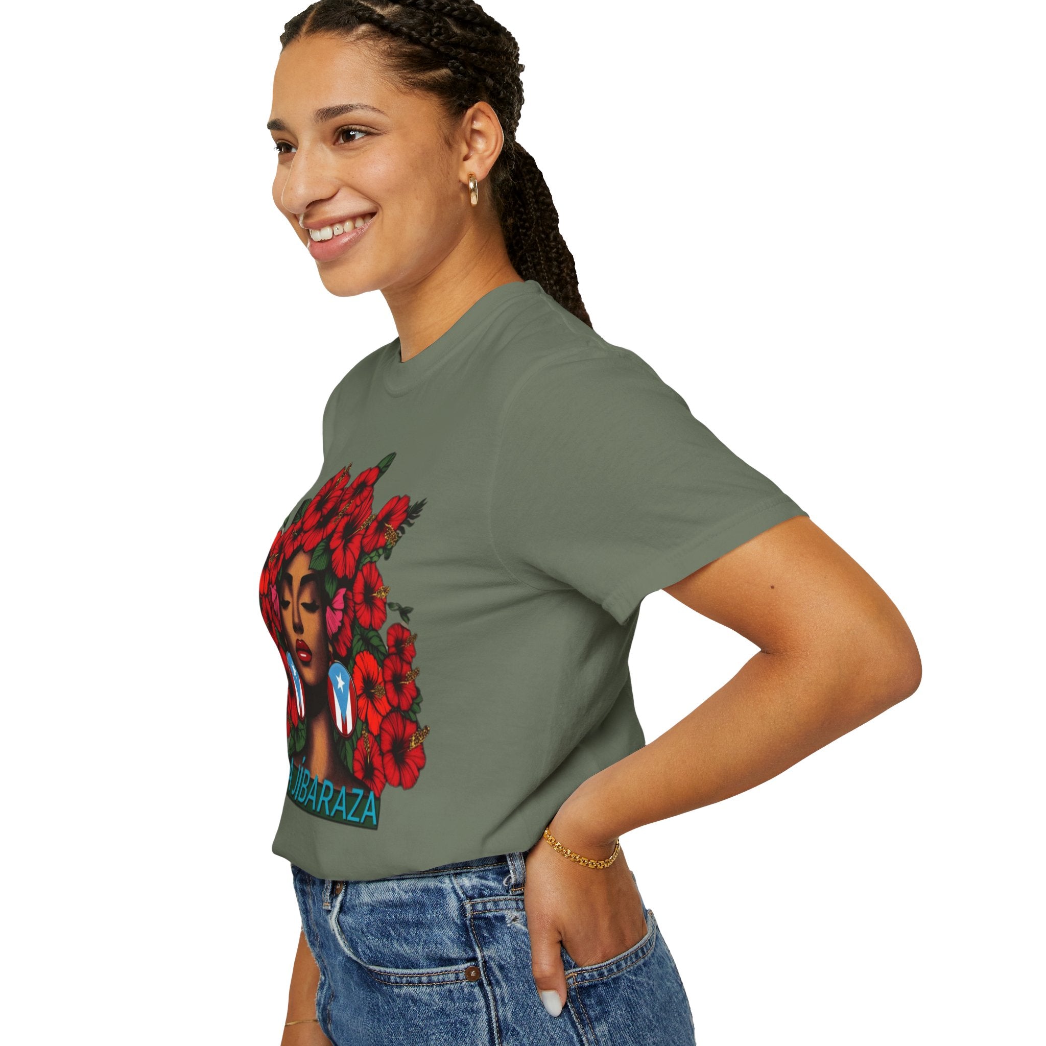 Puerto Rico Navidades T-Shirt — "La Jíbaraza" Floral Puerto Rican Pride Tee