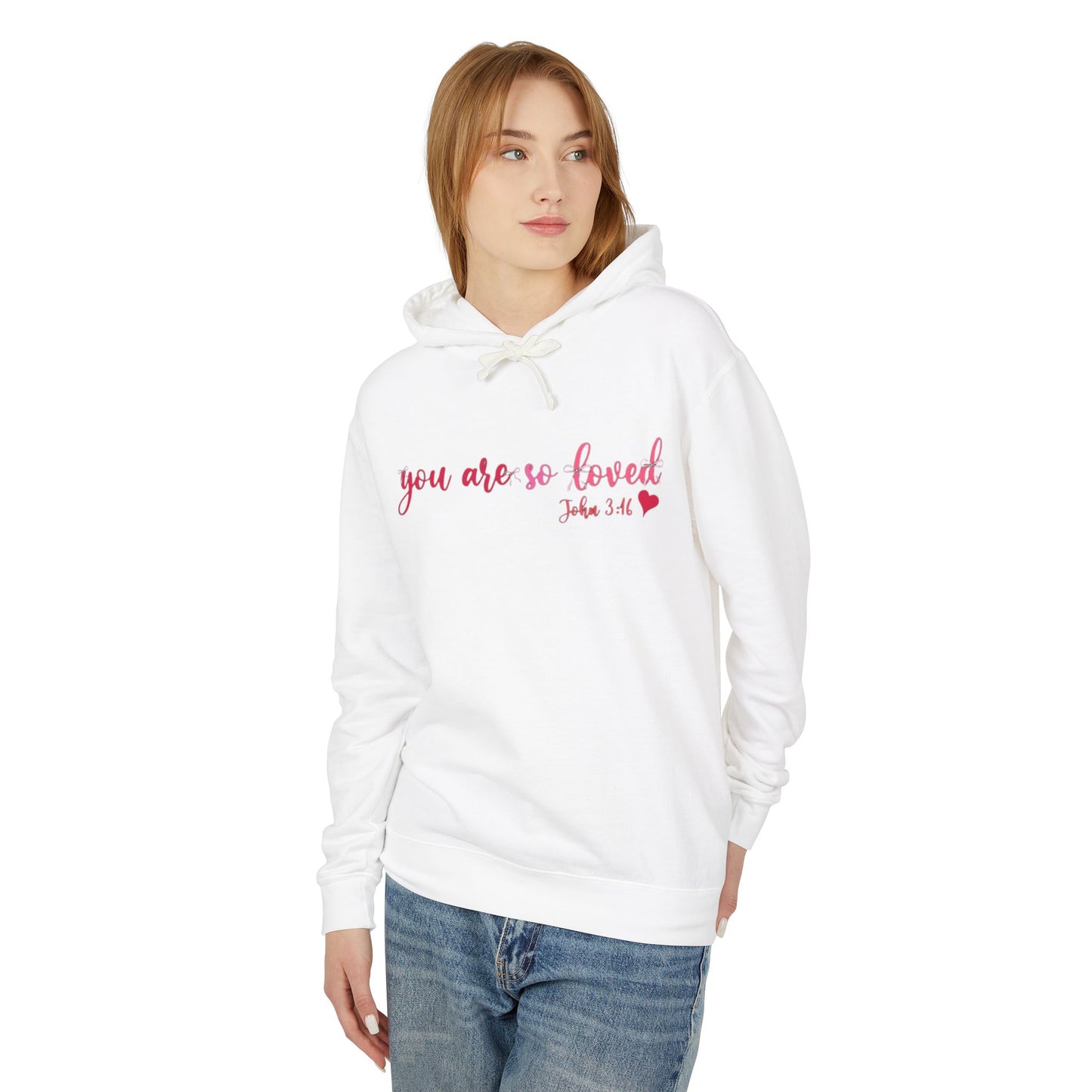 Mama Hoodie "You Are So Loved" — Christian Mama Lightweight Hooded Sweatshirt