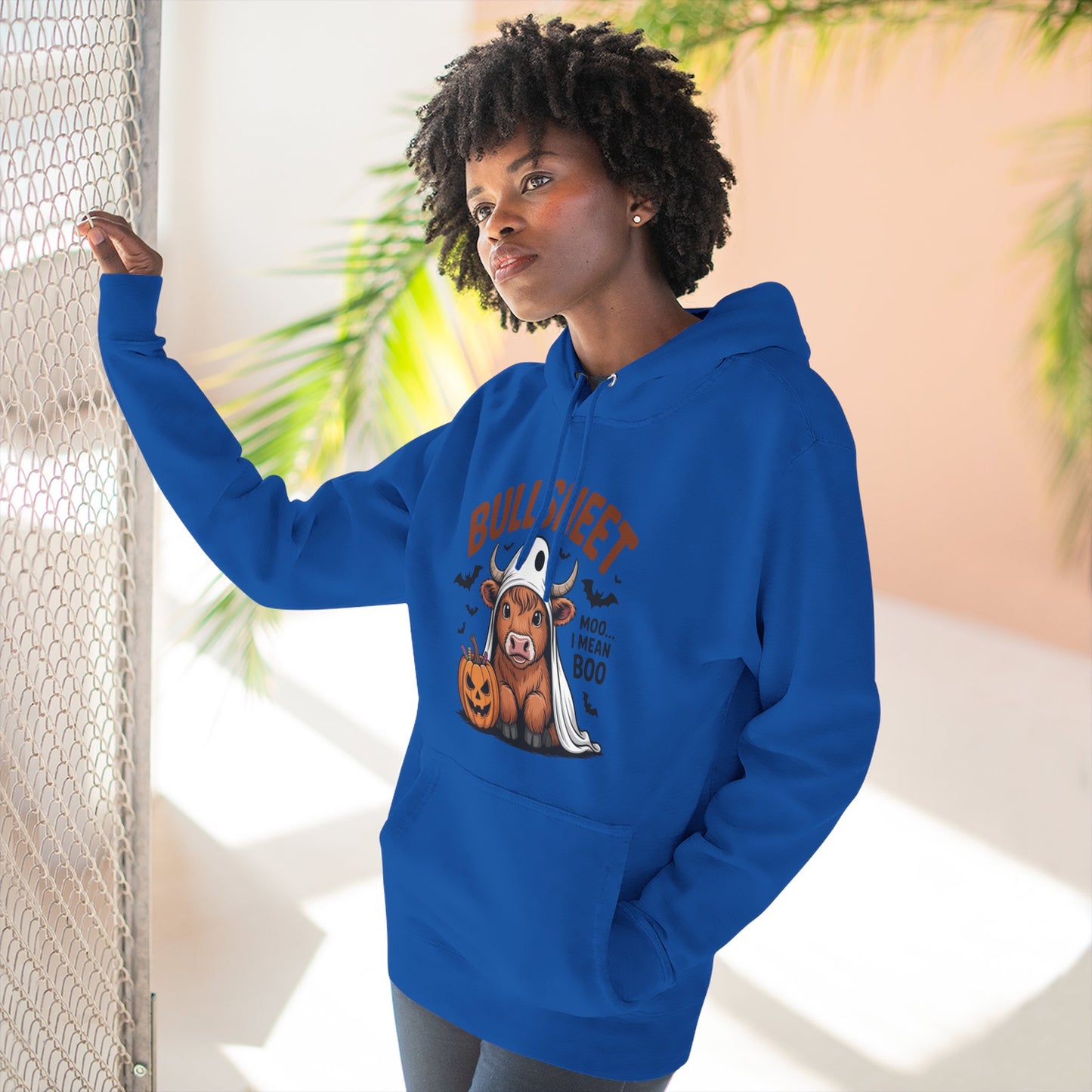 Spooky Vibes Only" Halloween Sweater Cozy Ghostly Fleece Hoodie