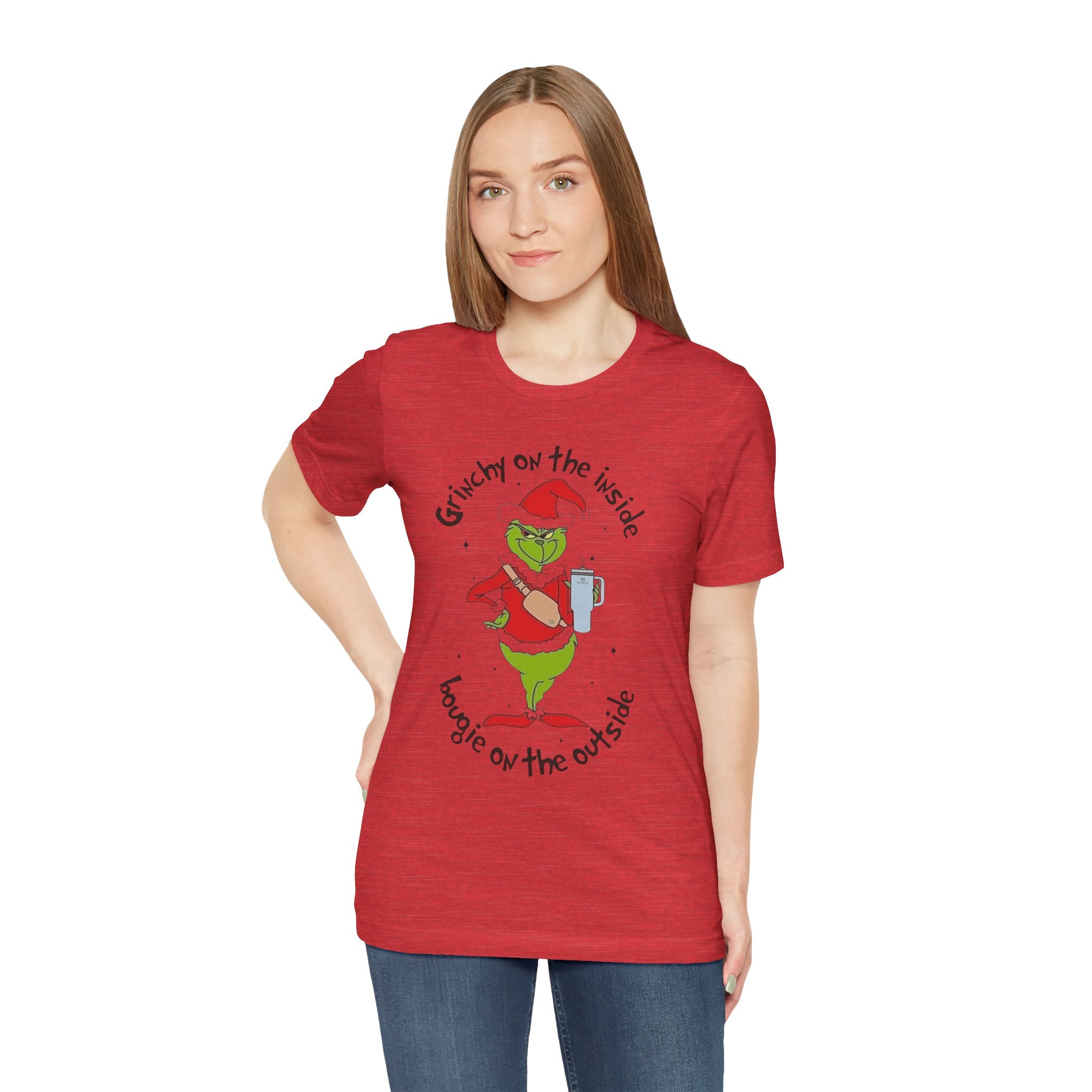 Grinch-Inspired Holiday Tee: 'Grinchy on the Inside, Boogie on the Outside'