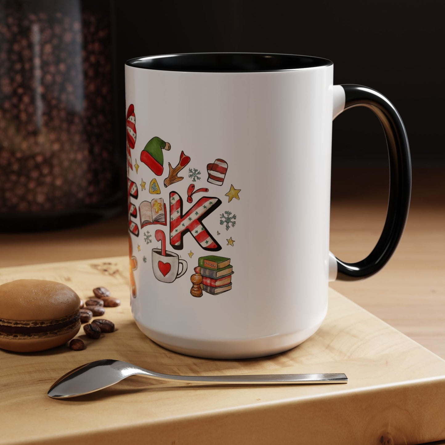 Holiday Teacher Coffee Mug 'PRE-K' Festive Gingerbread & Candy Cane Design (11/15oz) School Staff Christmas Mug Collection