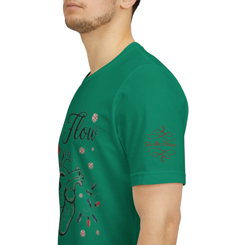 Let It Flow Heart Tee  Christmas Anatomical Heart Shirt
