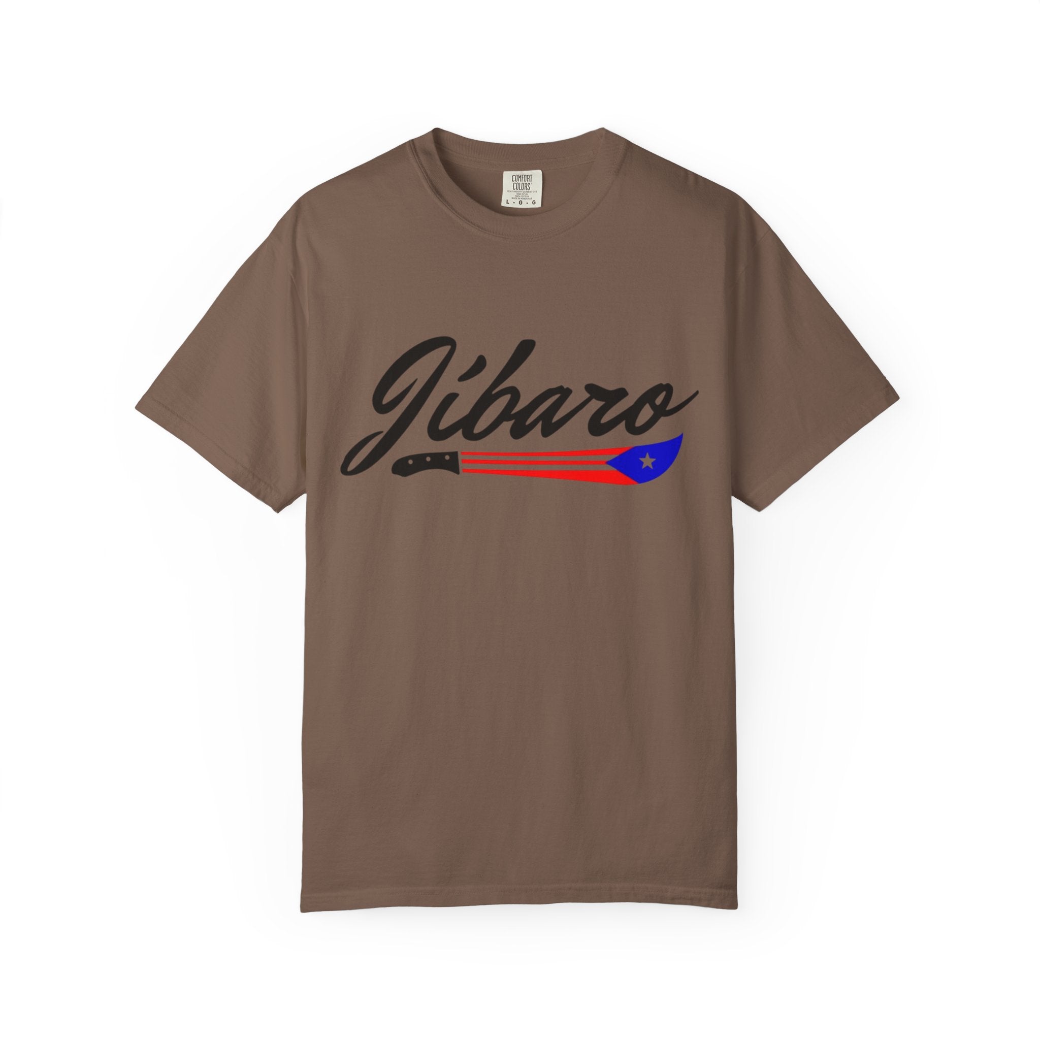 T-Shirt  "Jíbaro" Puerto Rican Heritage Tee (Back Machete  Sombrero de Paja Design) Puerto Rico’s Navidades