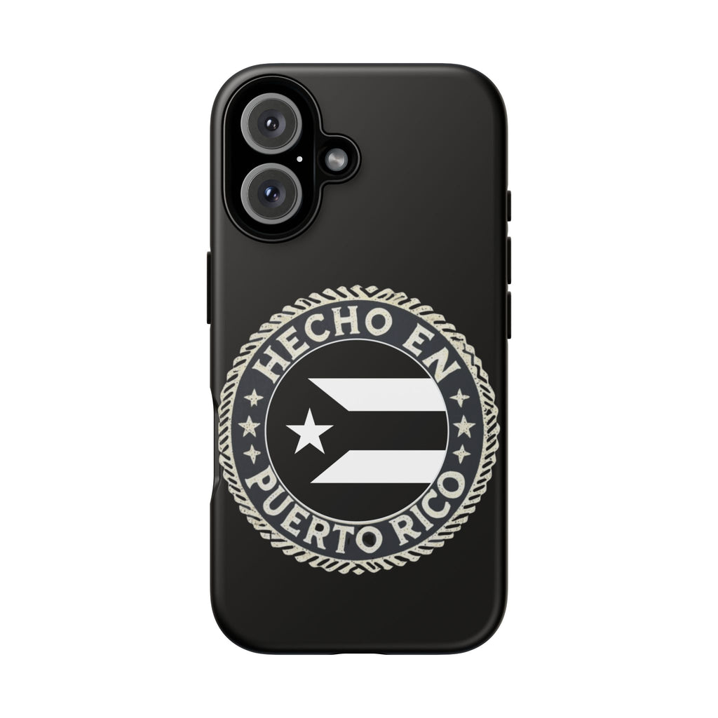 Hecho en Puerto Rico Phone Case  Puerto Rican Flag Emblem Tough Protective Cover
