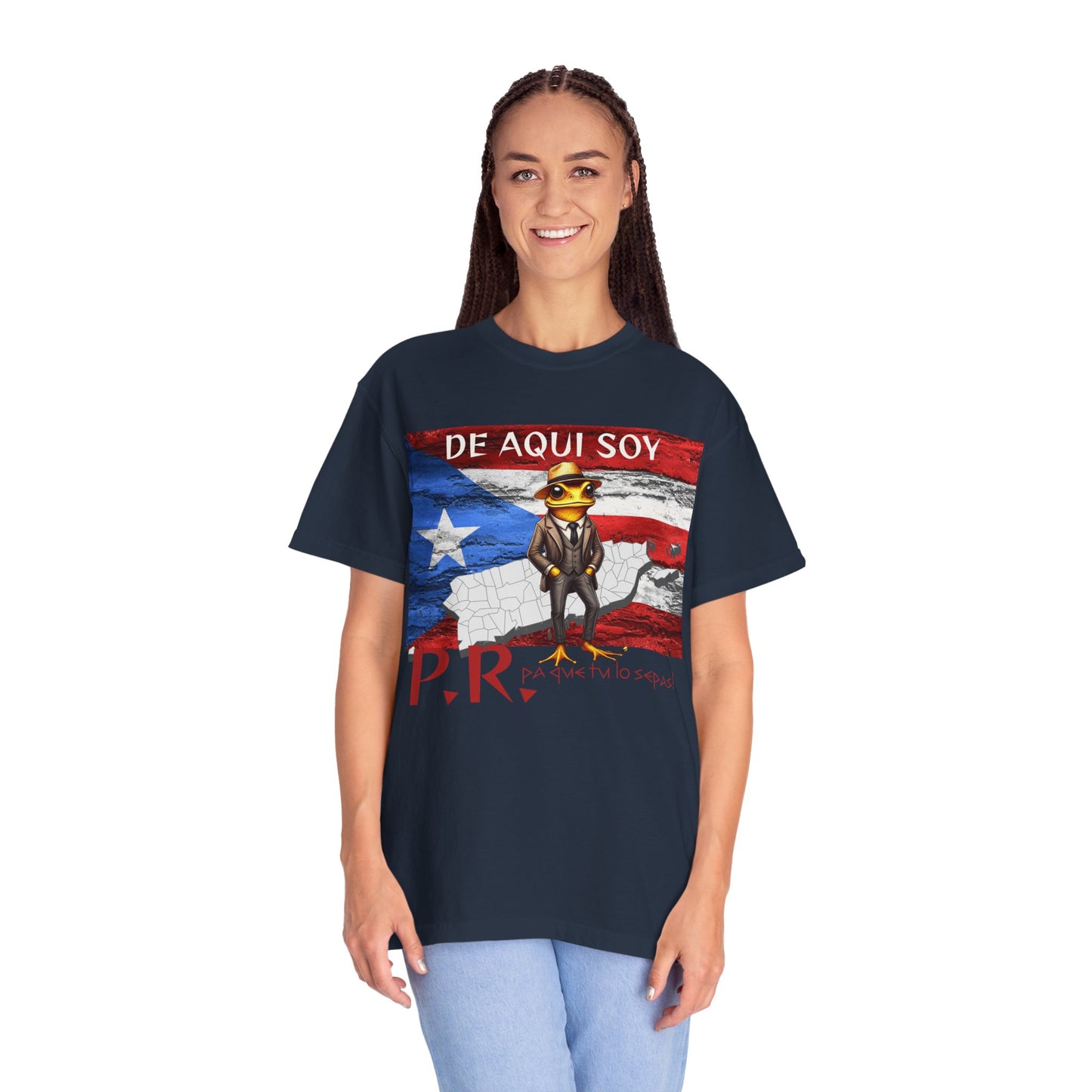 Puerto Rican Pride T-Shirt, Fun Casual Wear, Unisex Garment-Dyed Tee, Perfect for Celebrations, Cultural Identity Shirt