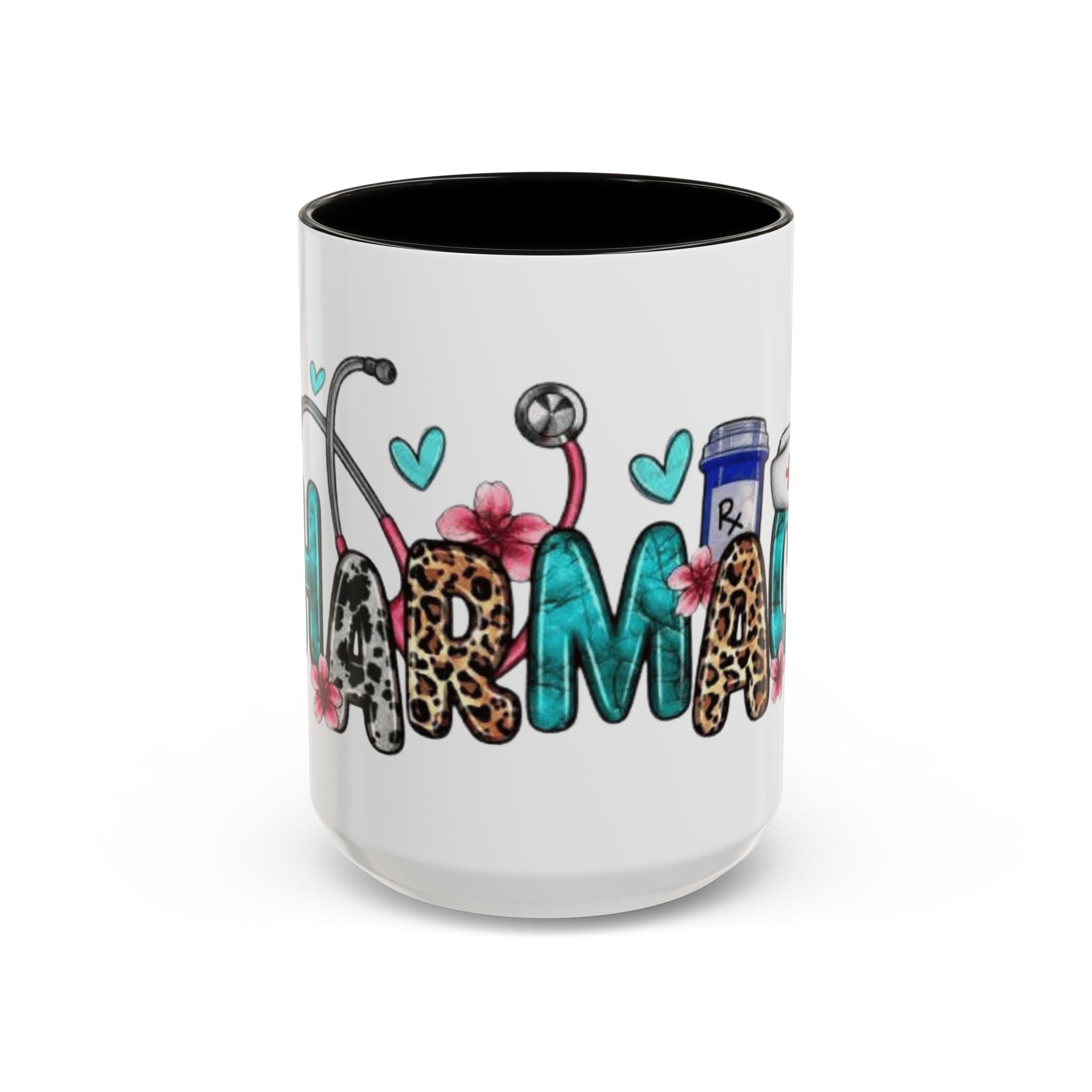 Pharmacy Nurse Coffee Mug — Cute Leopard & Teal Medical Design (11oz/15oz)Christmas mug for all healthcare heroes