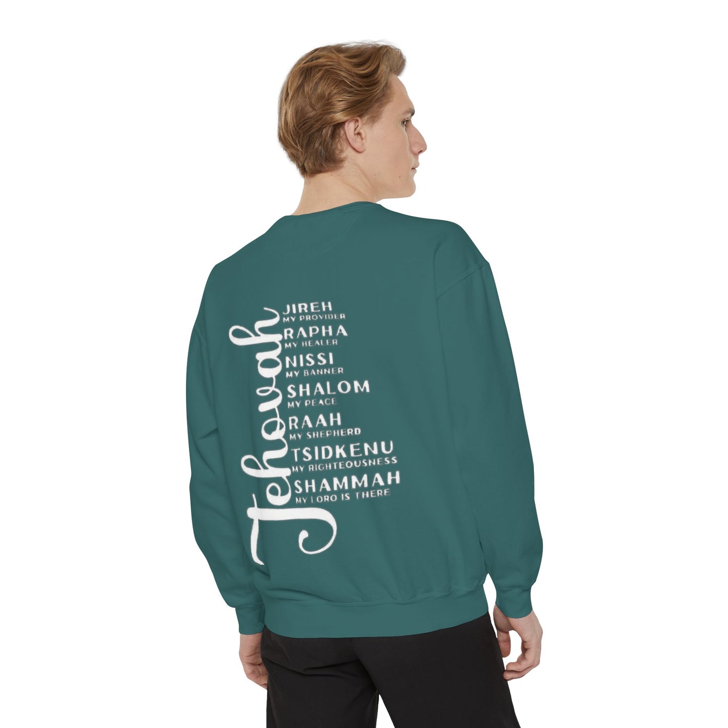 Jehovah Names Sweatshirt  Christian Faith Scriptural Names Pullover
