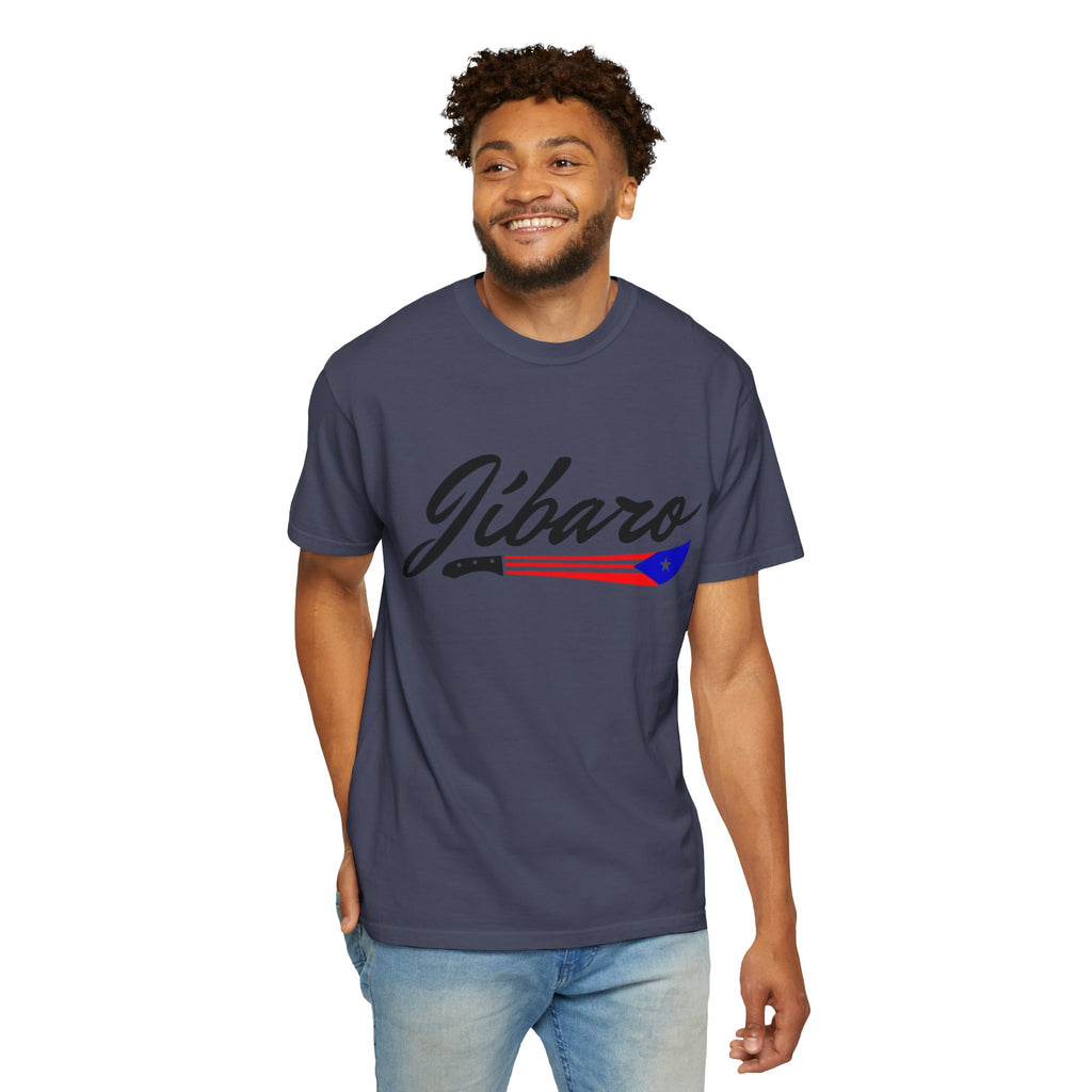 T-Shirt  "Jíbaro" Puerto Rican Heritage Tee (Back Machete  Sombrero de Paja Design) Puerto Rico’s Navidades