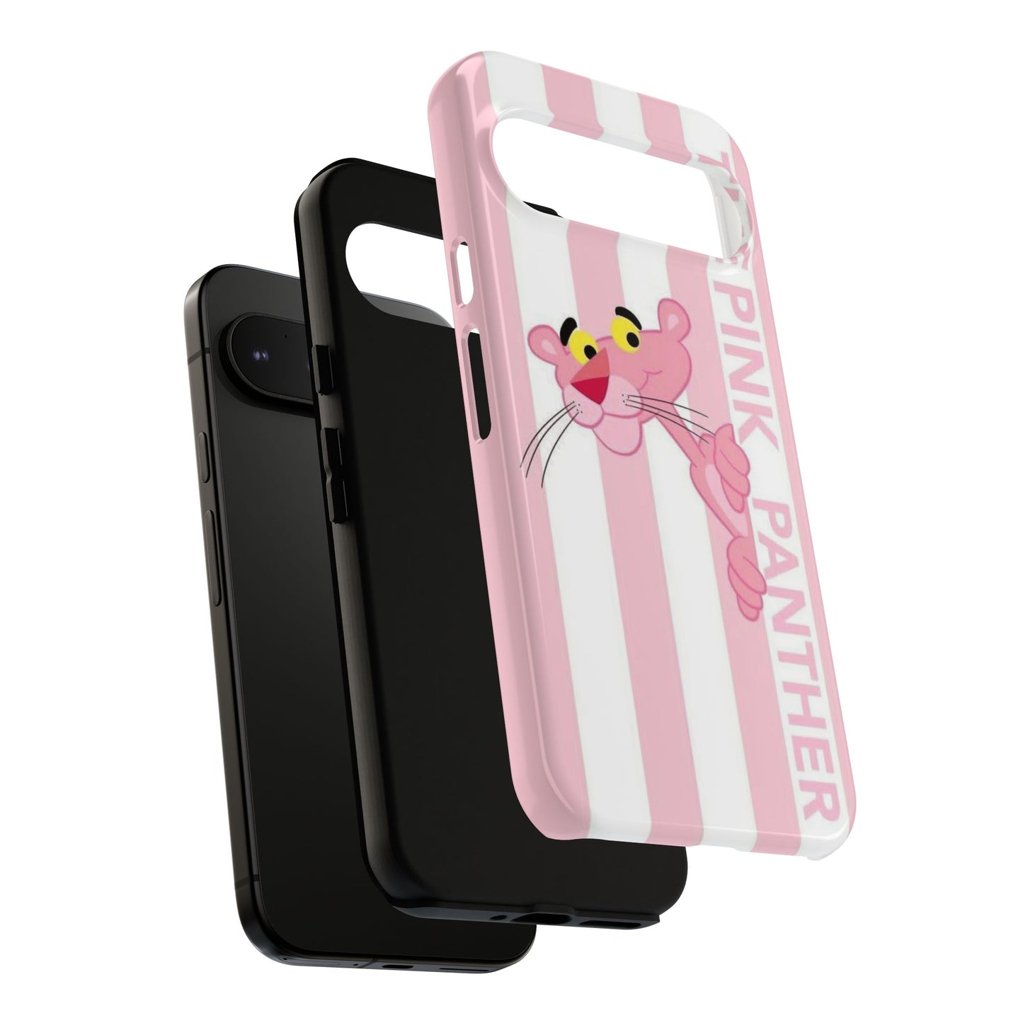 Pink Panther Tough Case Retro Striped Phone Case with "The Pink Panther" Design