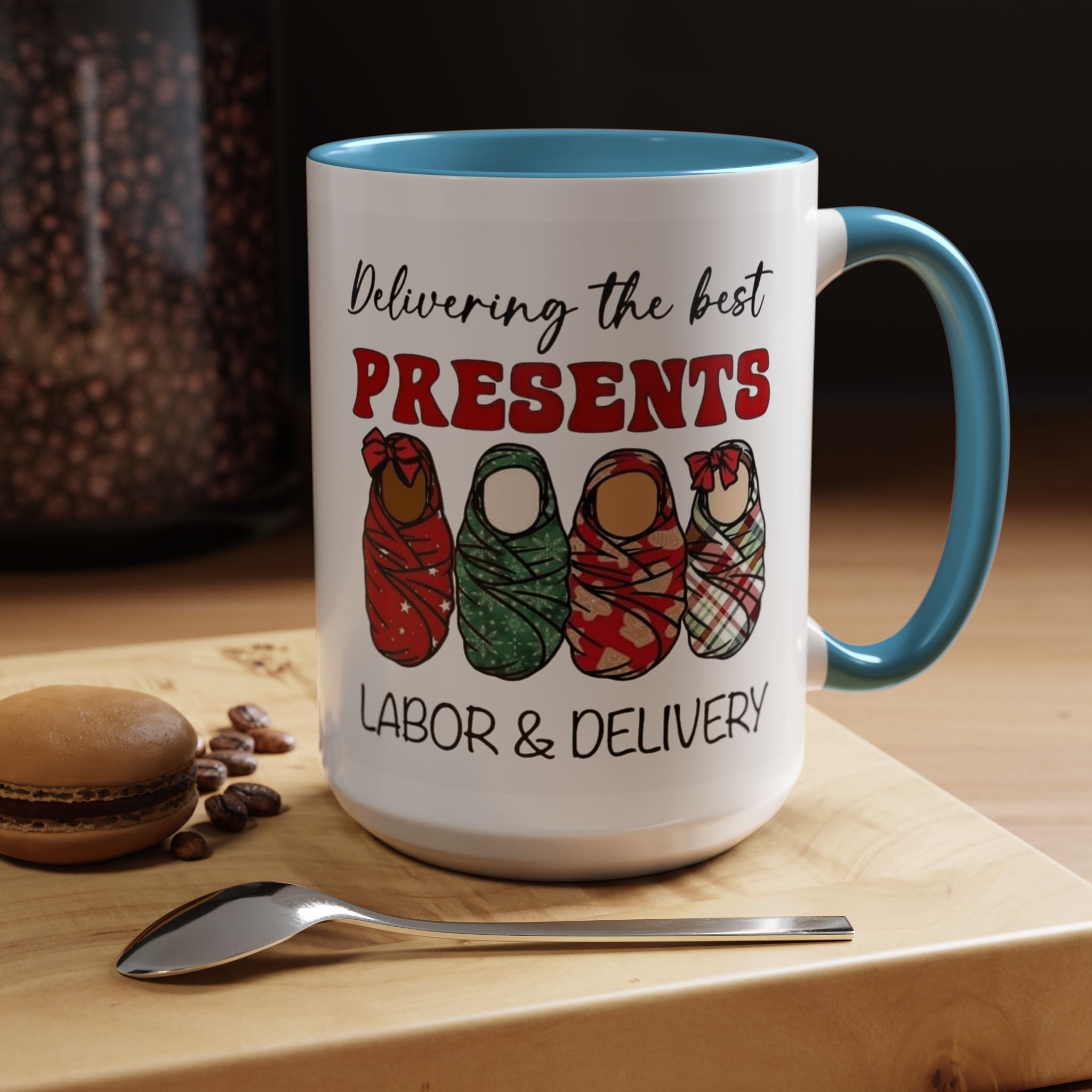 Christmas Presents Delivery Coffee Mug — "Delivering the Best Presents" Accent Mug Medical Christmas Mug,