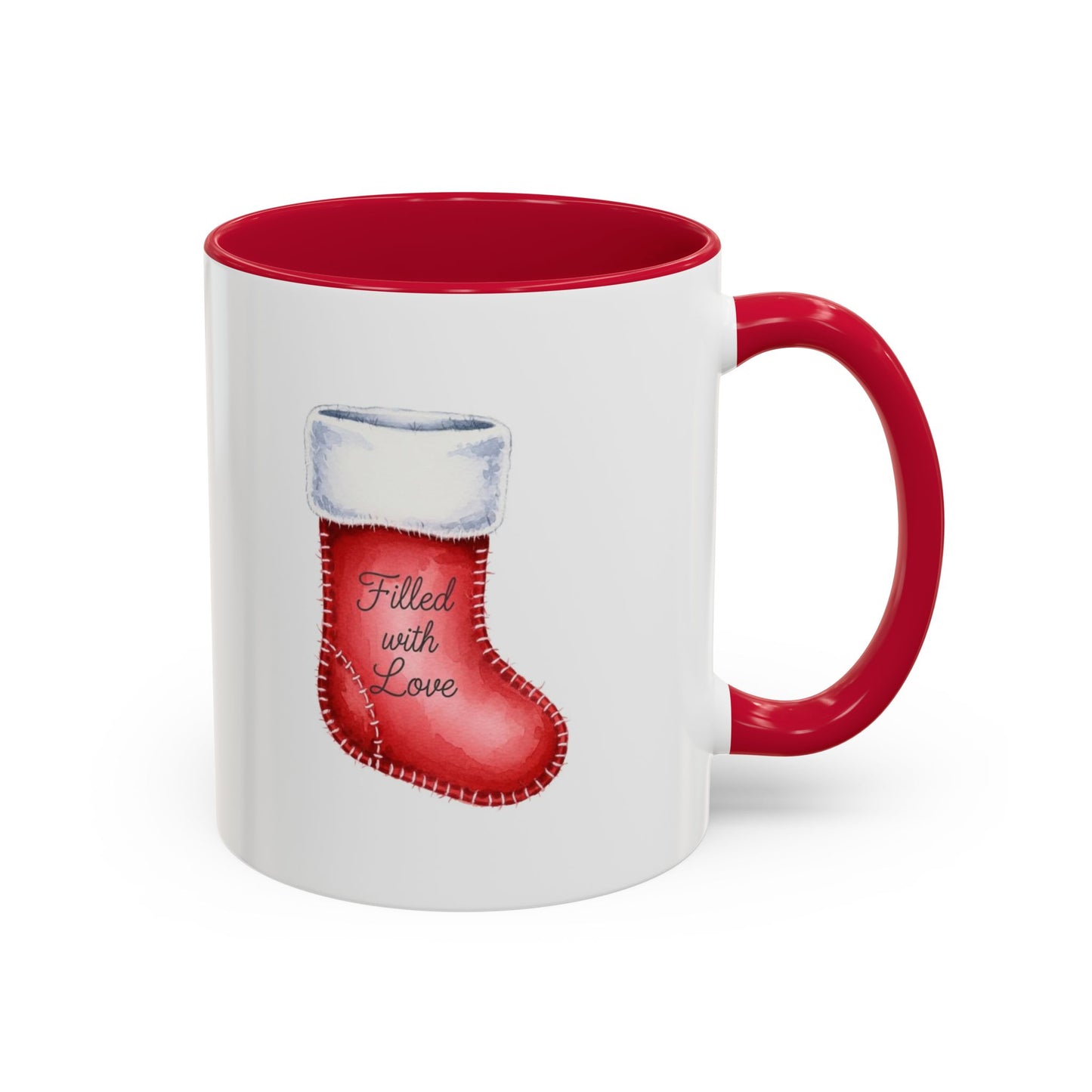 Holiday Mugs Christmas Gift Ideas Hot Cocoa & Coffee Cup Designs Filled with Love - Colorful 11oz & 15oz