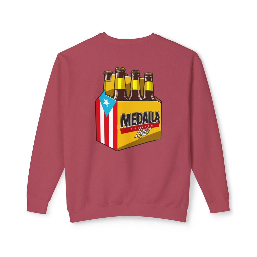 Medalla Light Puerto Rico Sweatshirt Coqui Boricua flag  Beer Pack Graphic Puerto Rico Navidades