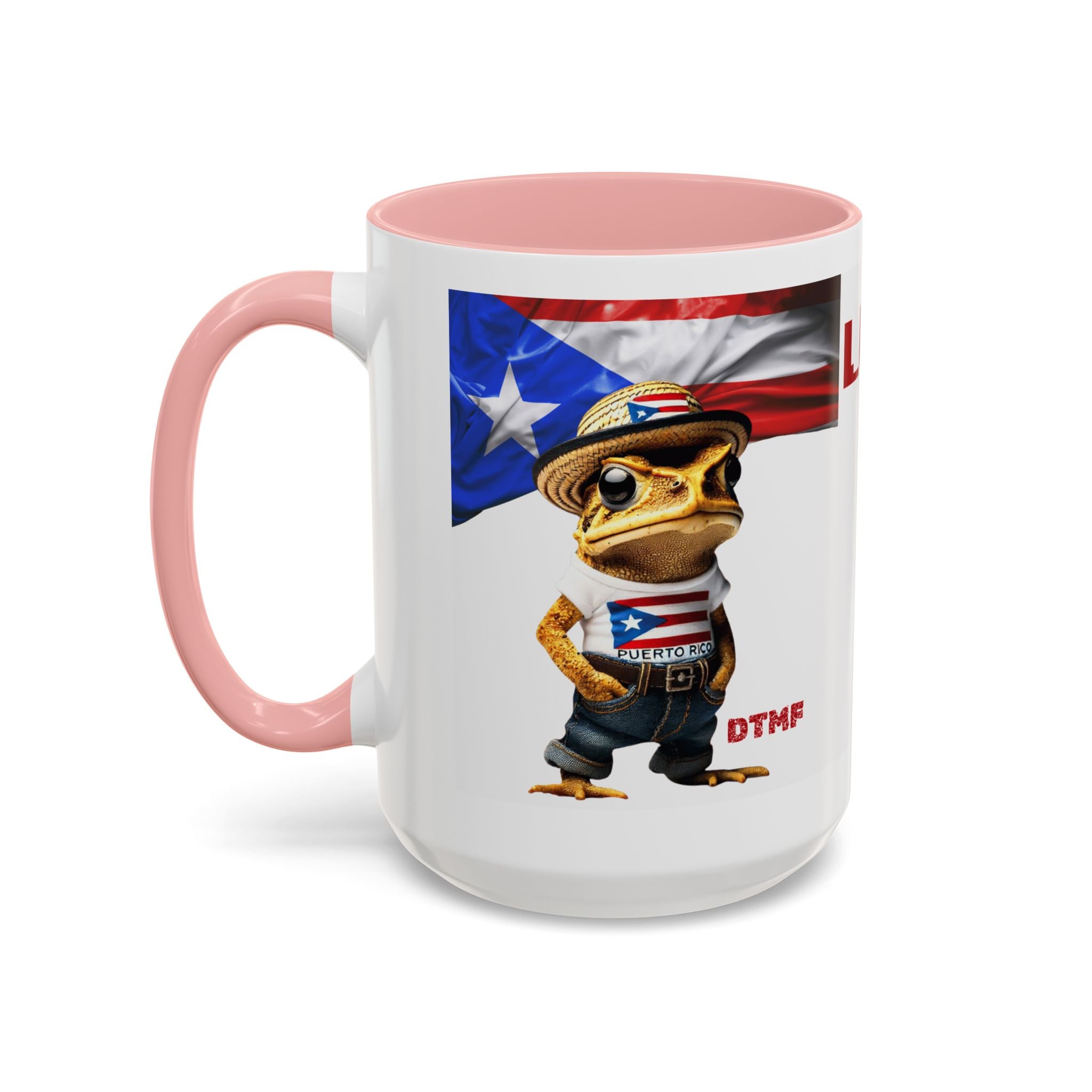 Puerto Rican Frog Character Coffee Mug - Fun Accent Mug for Coffee Lovers
