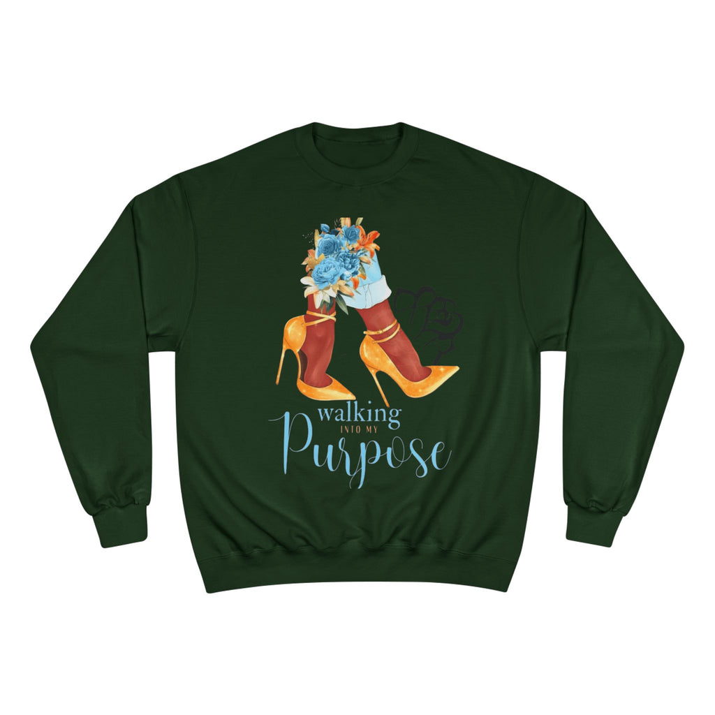 Walking with Purpose Sweatshirt  Floral Heels Inspirational Crewneck