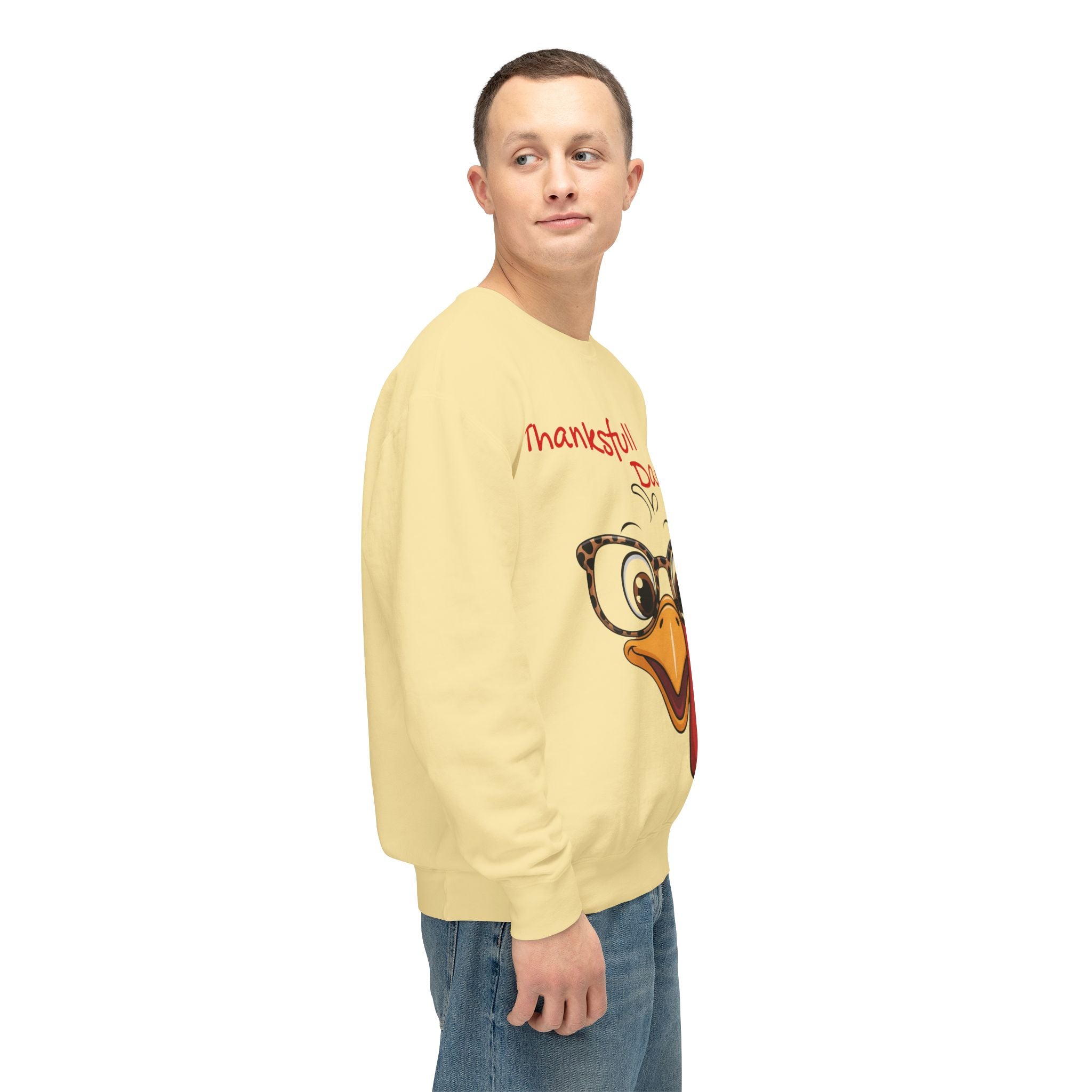 Thanksgiving Turkey 'Thankstfull Daddy' Crewneck Sweatshirt Fall T-Shirts and Sweatshirts Collection