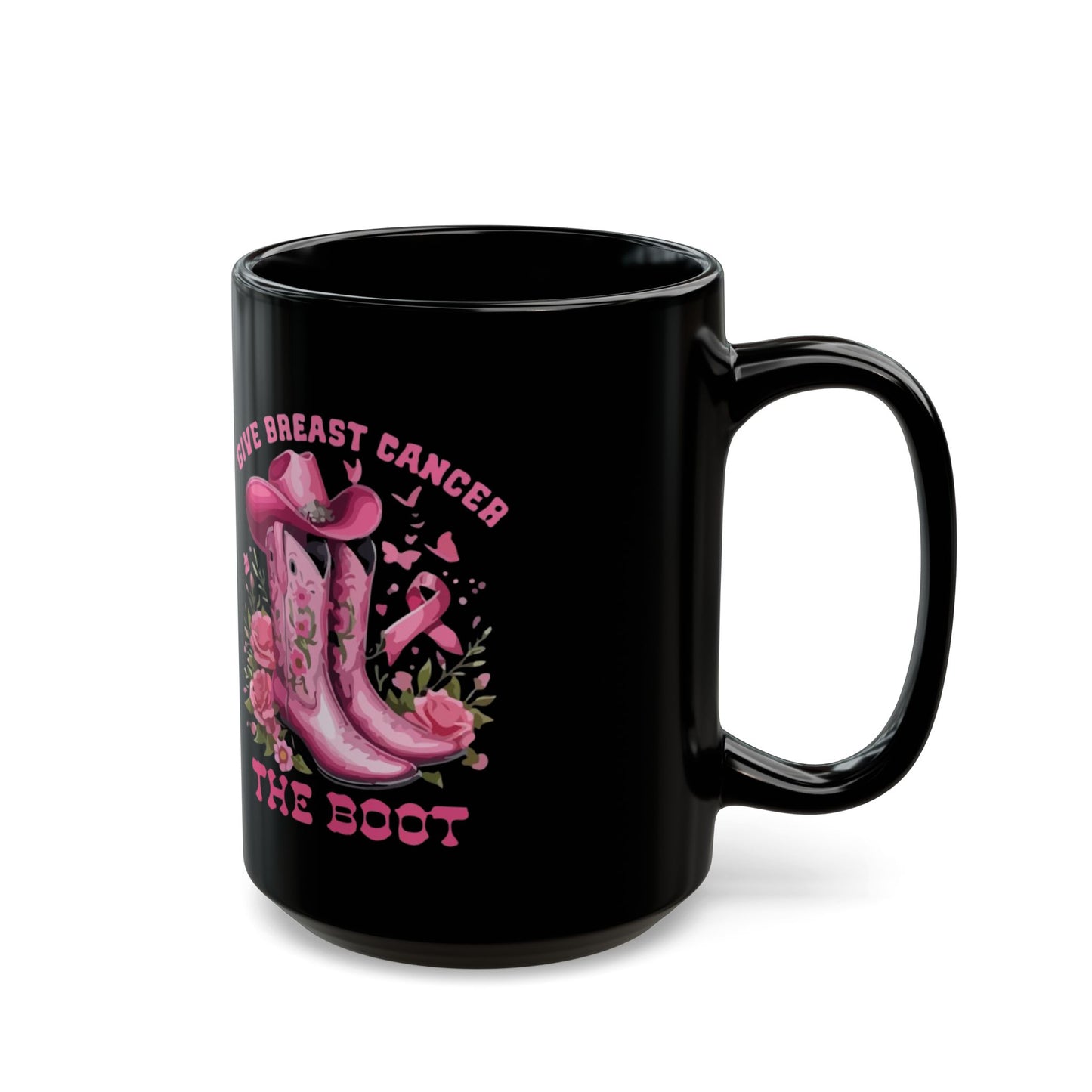 Cancer Survivor Hope Collection Breast Cancer Awareness Mug - Pink Ribbon Design, 11oz & 15oz