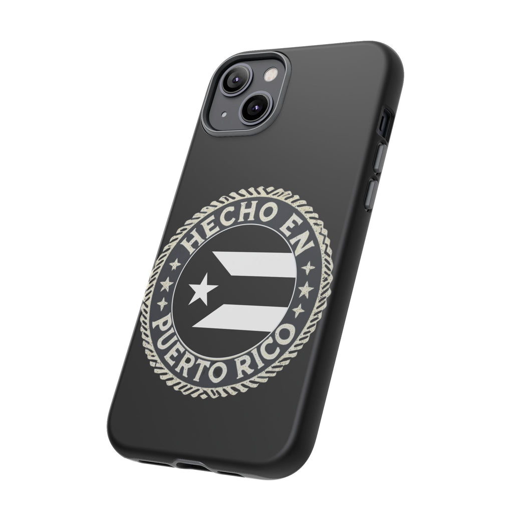 Hecho en Puerto Rico Phone Case  Puerto Rican Flag Emblem Tough Protective Cover