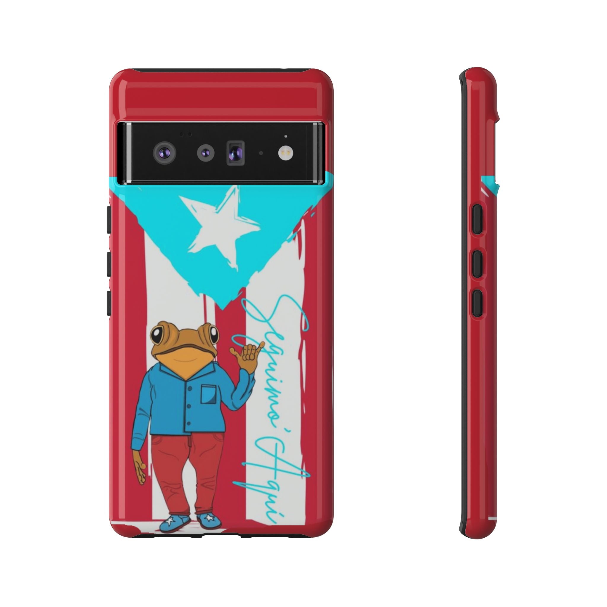 Puerto Rican Flag Frog Design ("Señorita Hops")Phone Case Isla del Encanto Phone Case – Puerto Rican Style